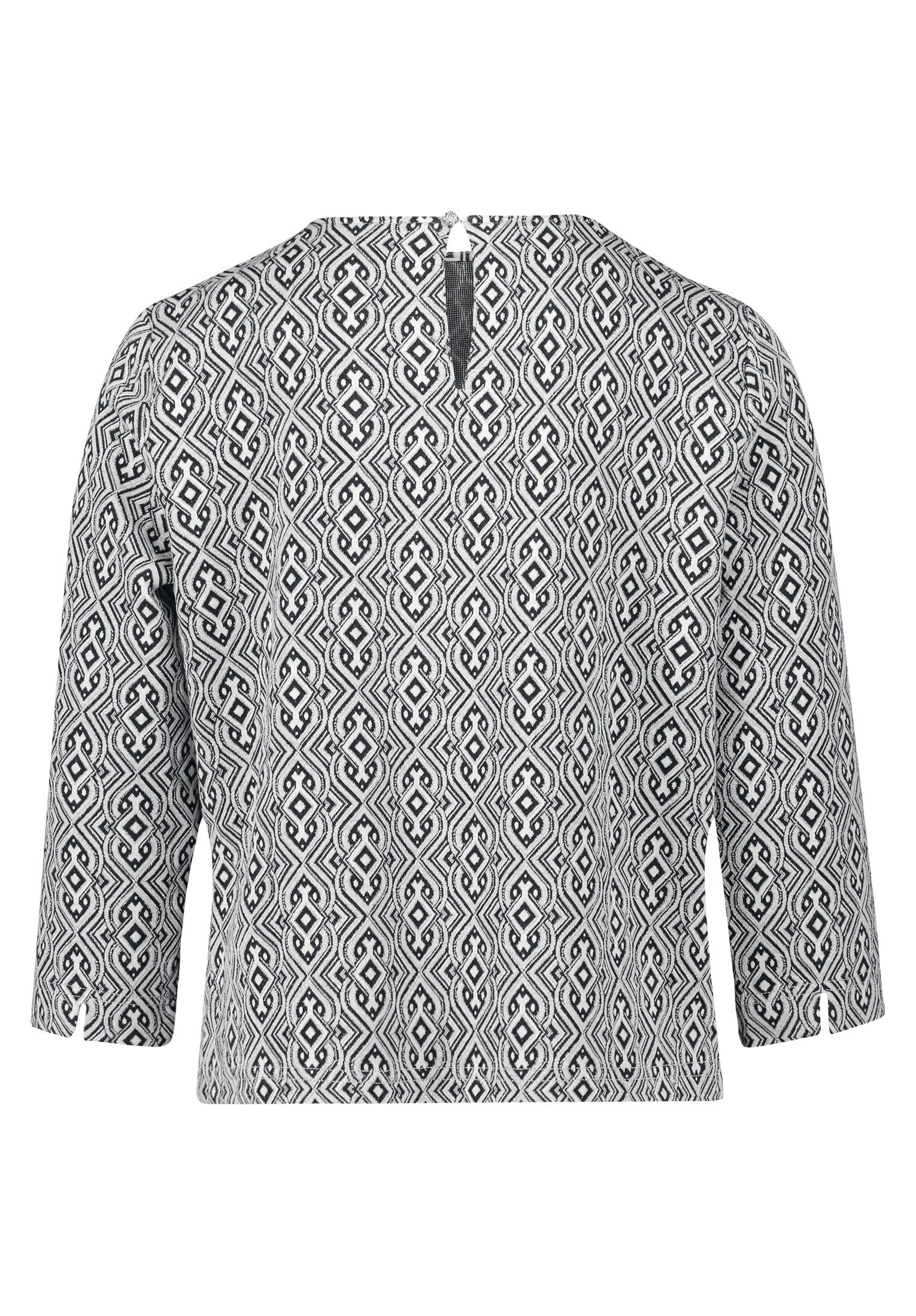 Cartoon Shirtbluse Damen mit Jacquard