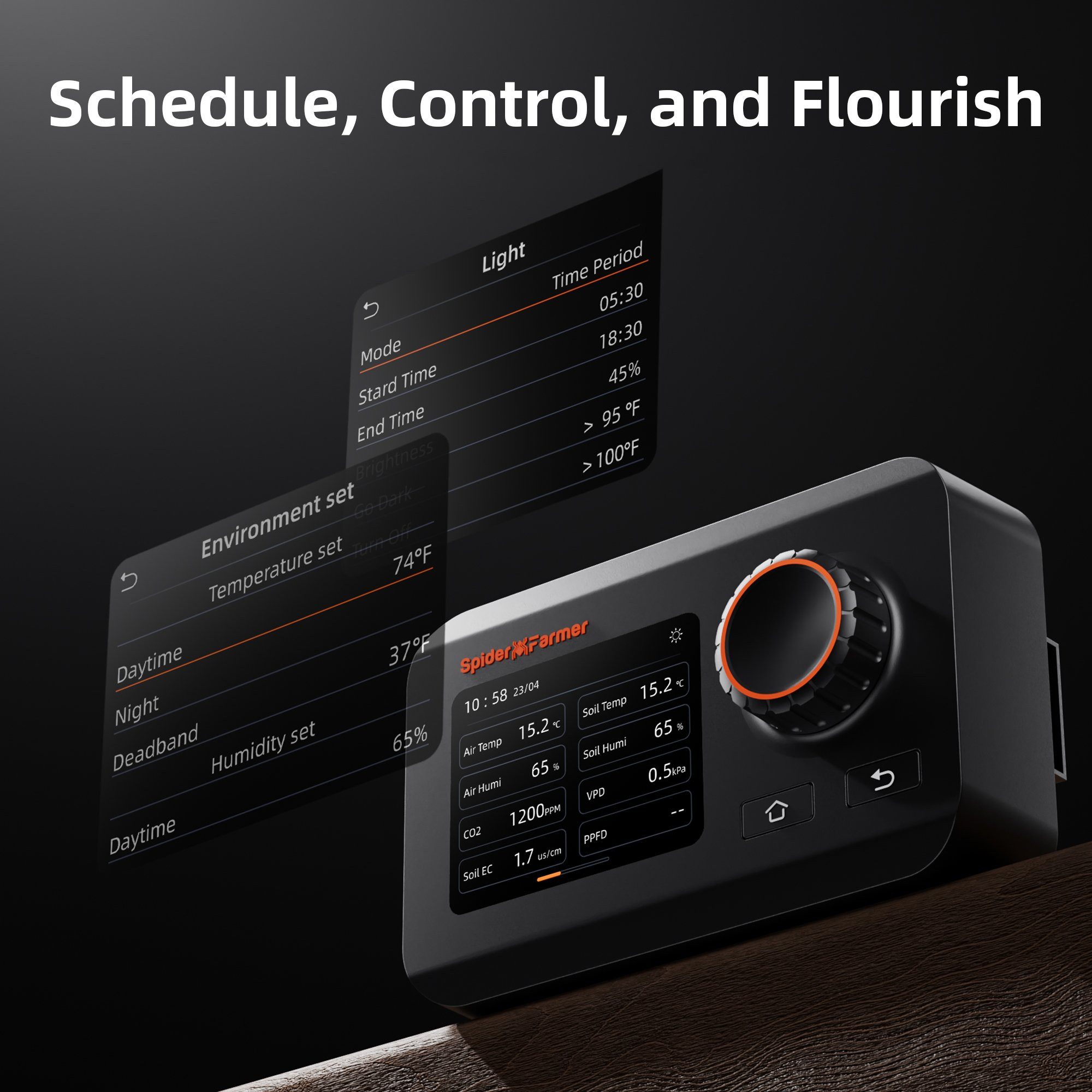 Spider Farmer Spider Farmer GGS Klimaregler-Set Smart-Home-Steuerelement, Smart Controller mit App Steuerung und Klimakontrolle