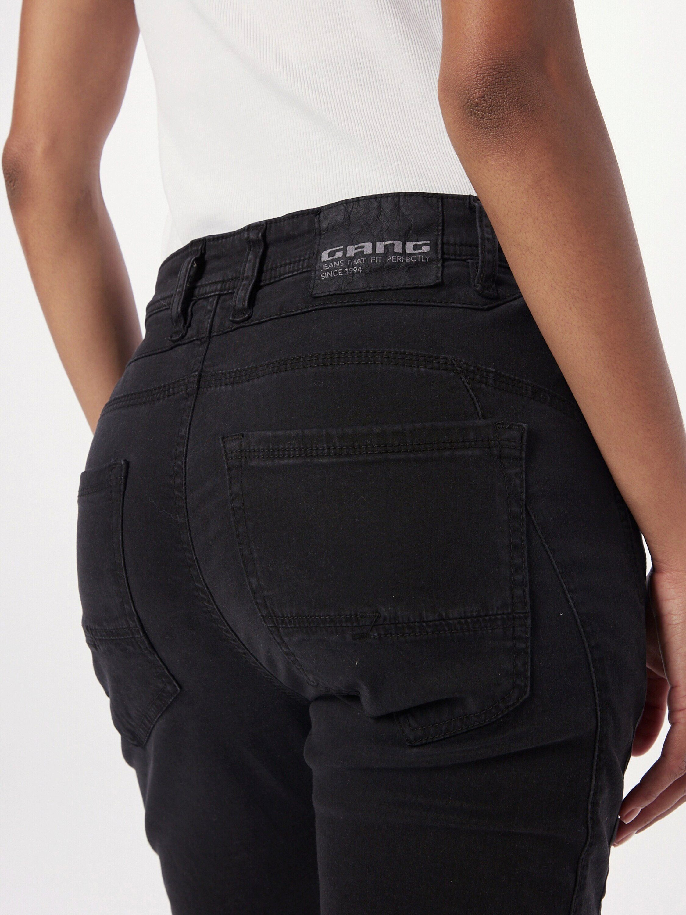 black (1-tlg) Tapered-fit-Jeans Details GANG RAFFAELA Plain/ohne 1090