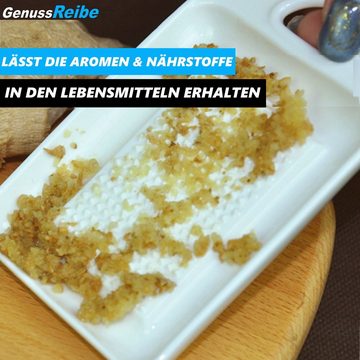 MAVURA Ingwerreibe GenussReibe Keramik Reibe Keramikreibe zum Reiben von Ingwer, (Kurkuma Muskat Knoblauch Käse Nüsse Parmesan), Schokolade Meerrettich Wasabi Zwiebel Äpfel Möhren u.v.m.