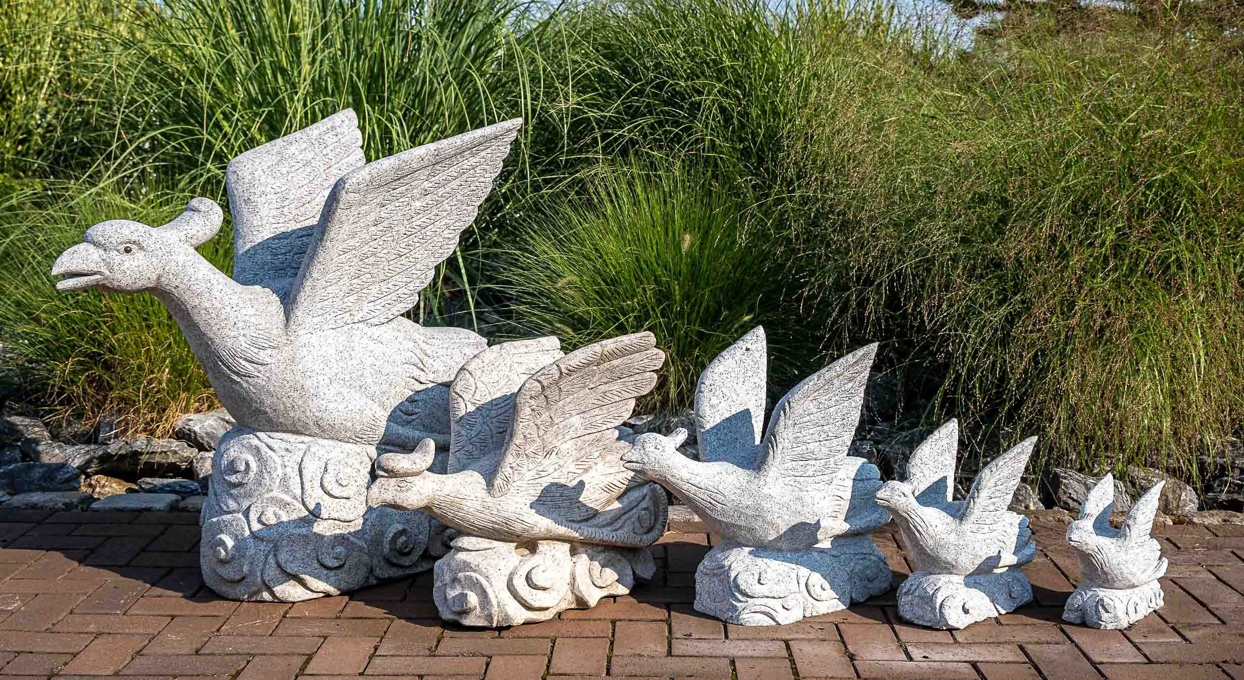 IDYL Gartenfigur Granit Phönix, Granit – ein Naturprodukt – sehr robust – witterungsbeständig