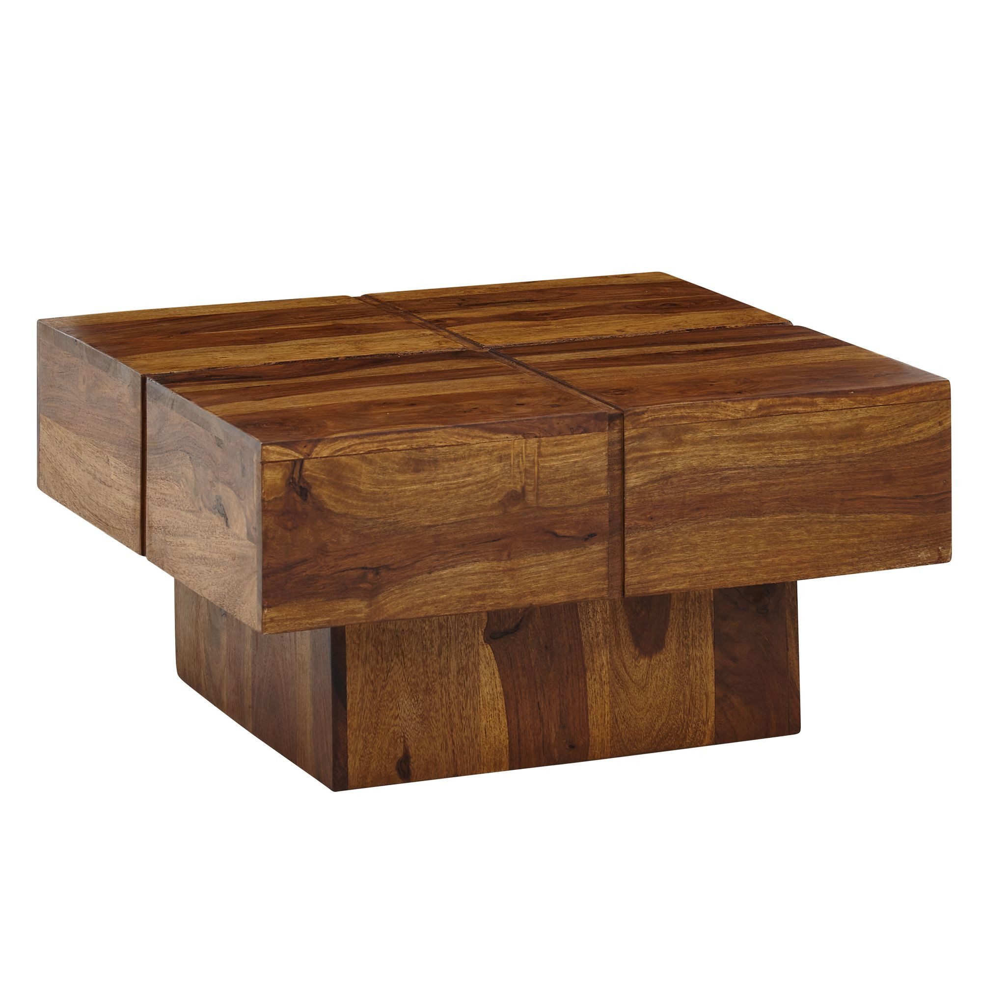 FINEBUY Couchtisch FB75916 (57,5x57,5x30 cm Massivholz günstig online kaufen