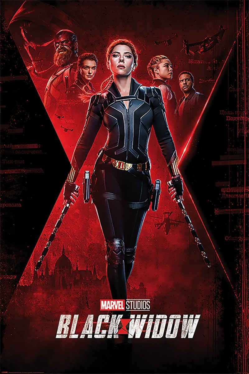 Grupo Erik Poster Black Widow Poster Marvel Teaser, Scarlett Johansson 61 x