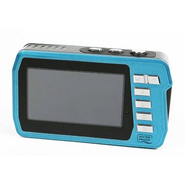 Aquapix W3048-I "Edge" Iceblue Unterwasserkamera Kompaktkamera (Unterwasserkamera, Frontdisplay)