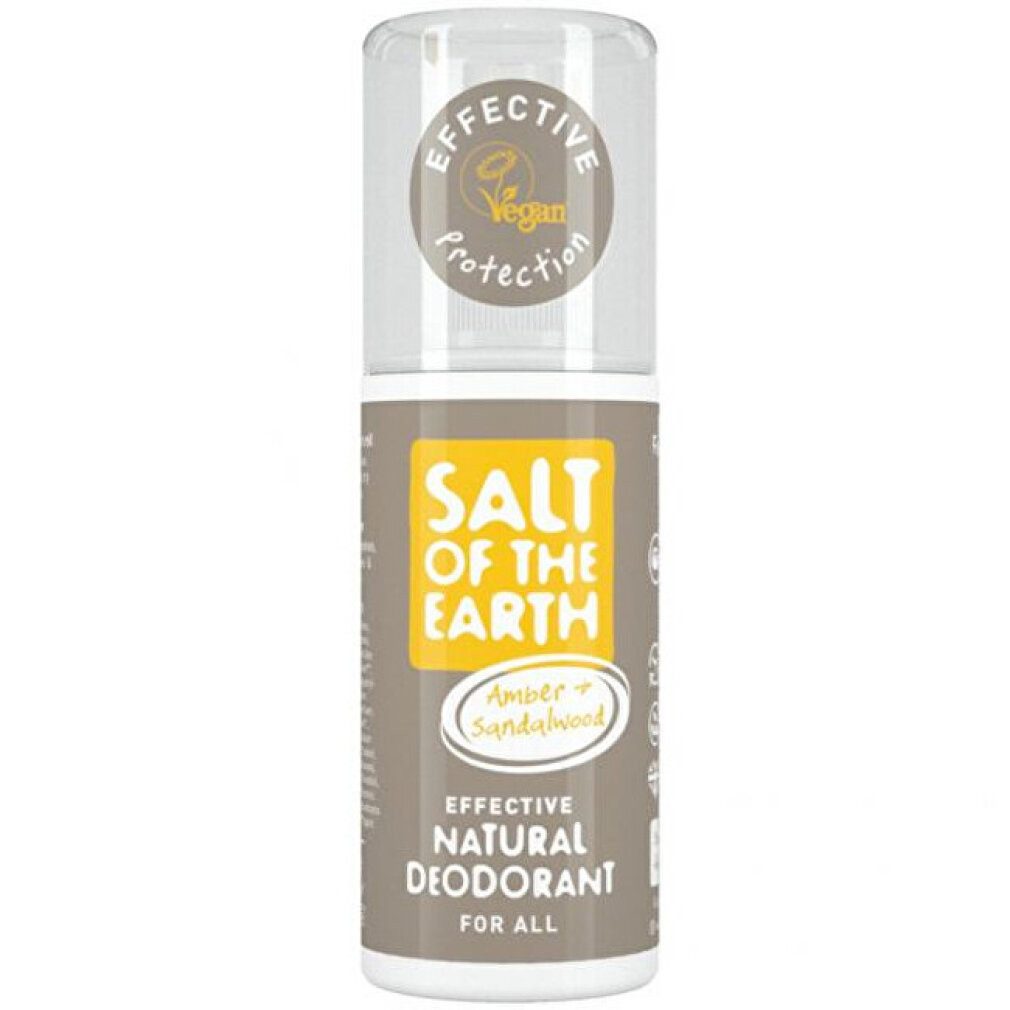 Salt of the earth Deo-Roller Natürliches Deospray mit Ambra und Sandelholz (Natura l Deodorant)