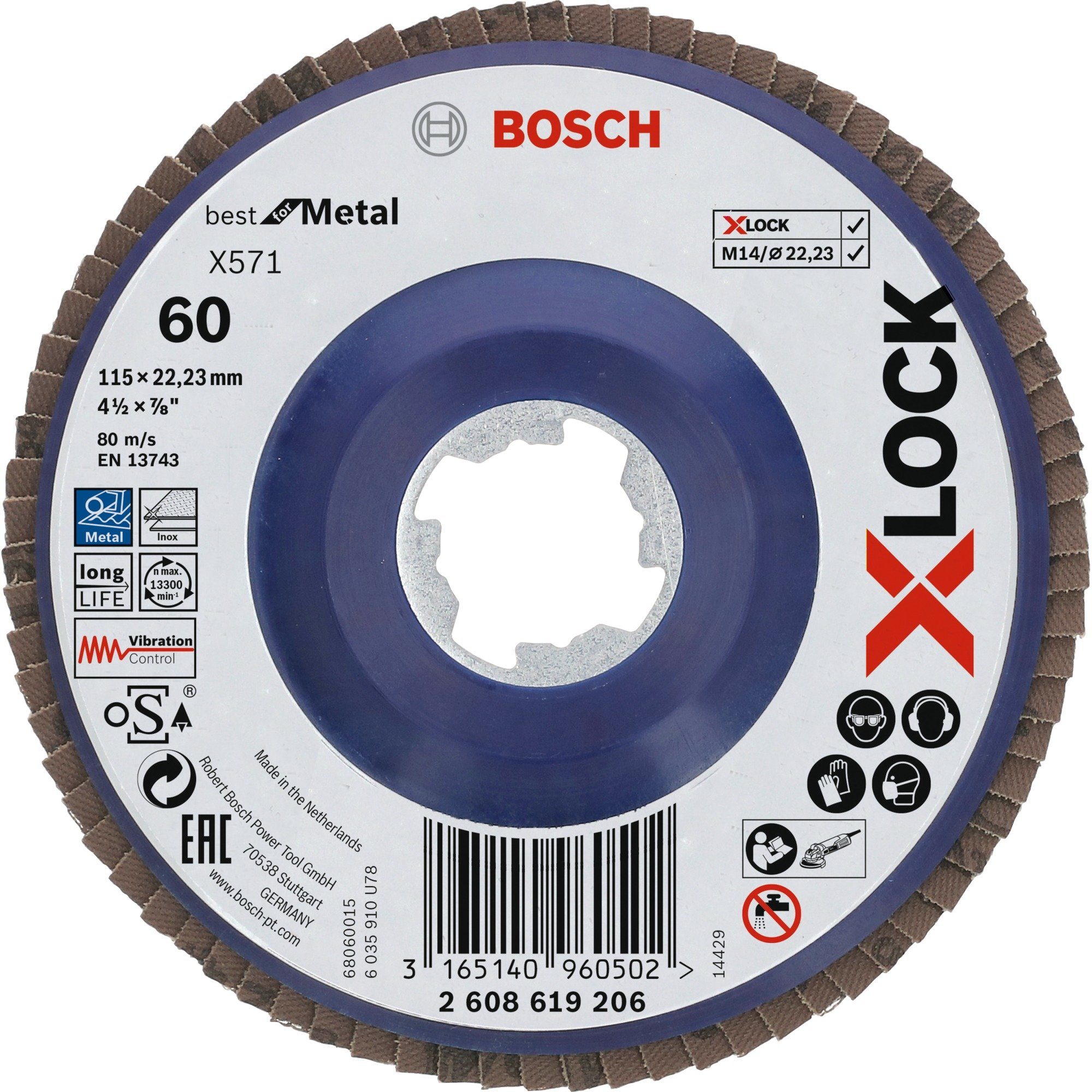 Fächerscheibe Best X-LOCK X571 BOSCH Professional Schleifscheibe Bosch