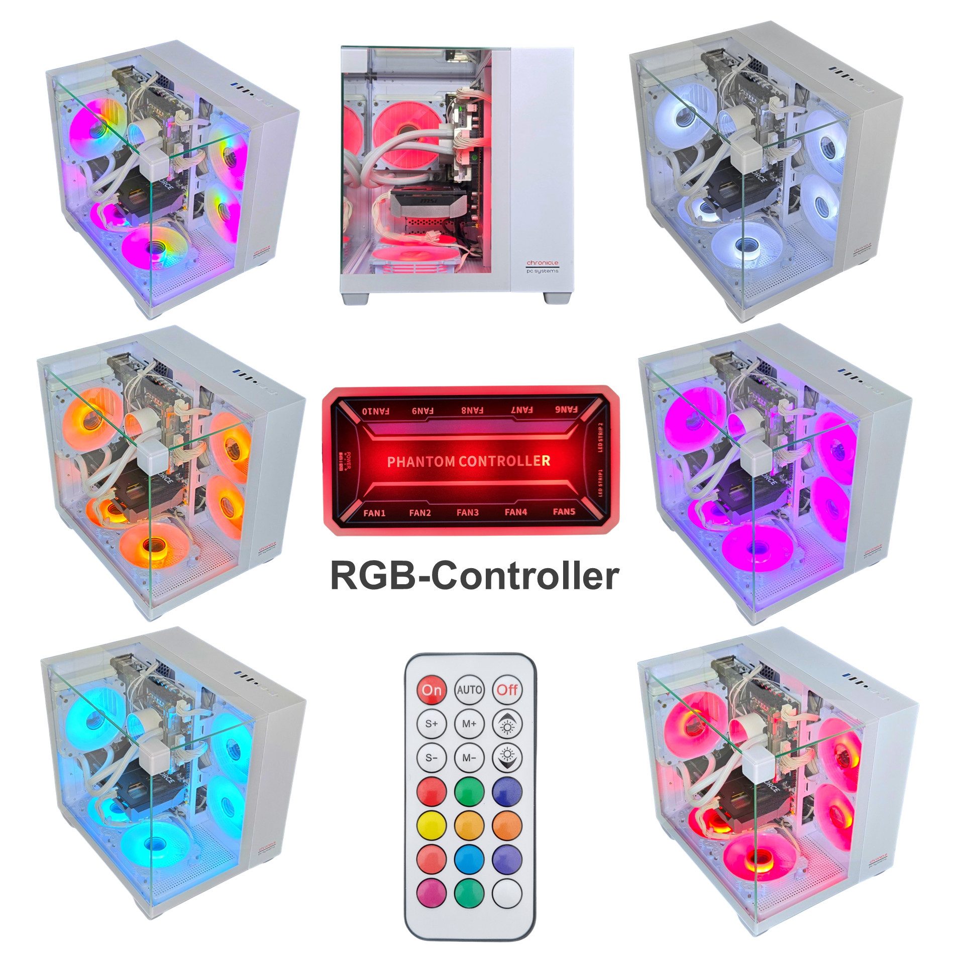 Chronicle Gaming PC WHITE NVIDIA RTX 3050 Intel 18 Core RGB WIN 11 Gaming-PC (Intel INTEL XEON E5, RTX 3050, 16GB RAM 240GB SSD GB RAM)