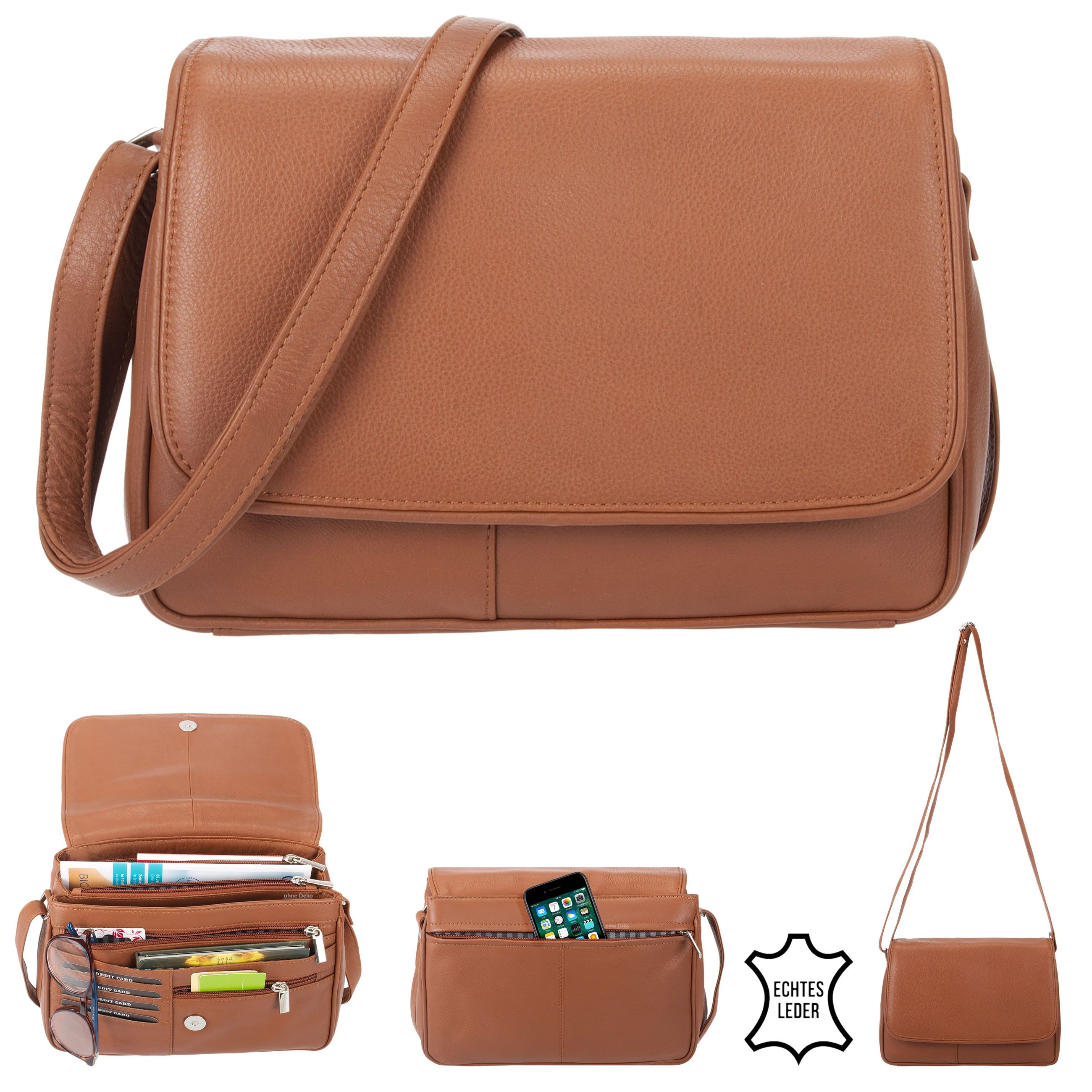 Alessandro Salvatore Handtasche Leder Damen mittel klein Lederhandtasche, S günstig online kaufen