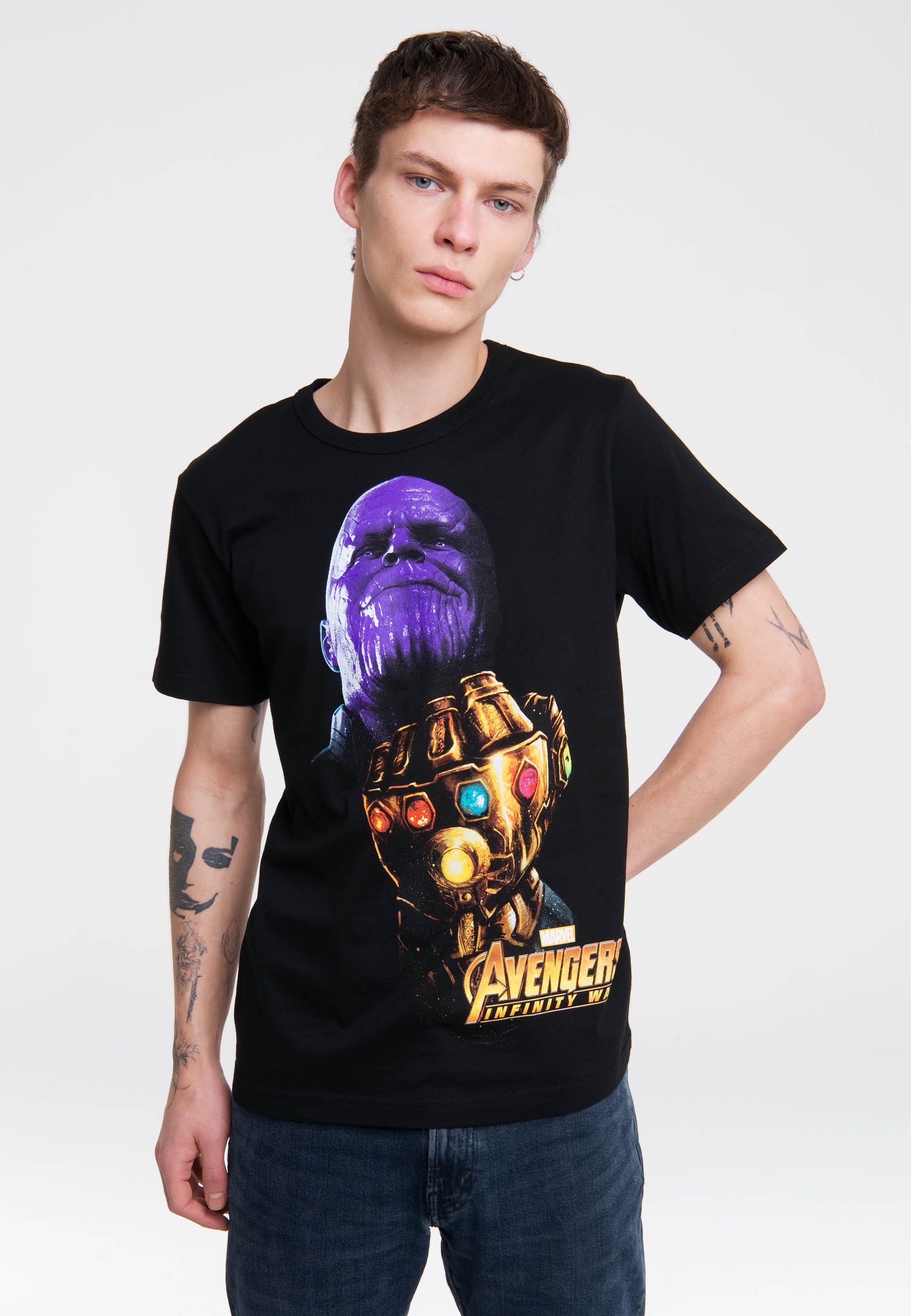 Marvel LOGOSHIRT mit T-Shirt Thanos-Print - Thanos
