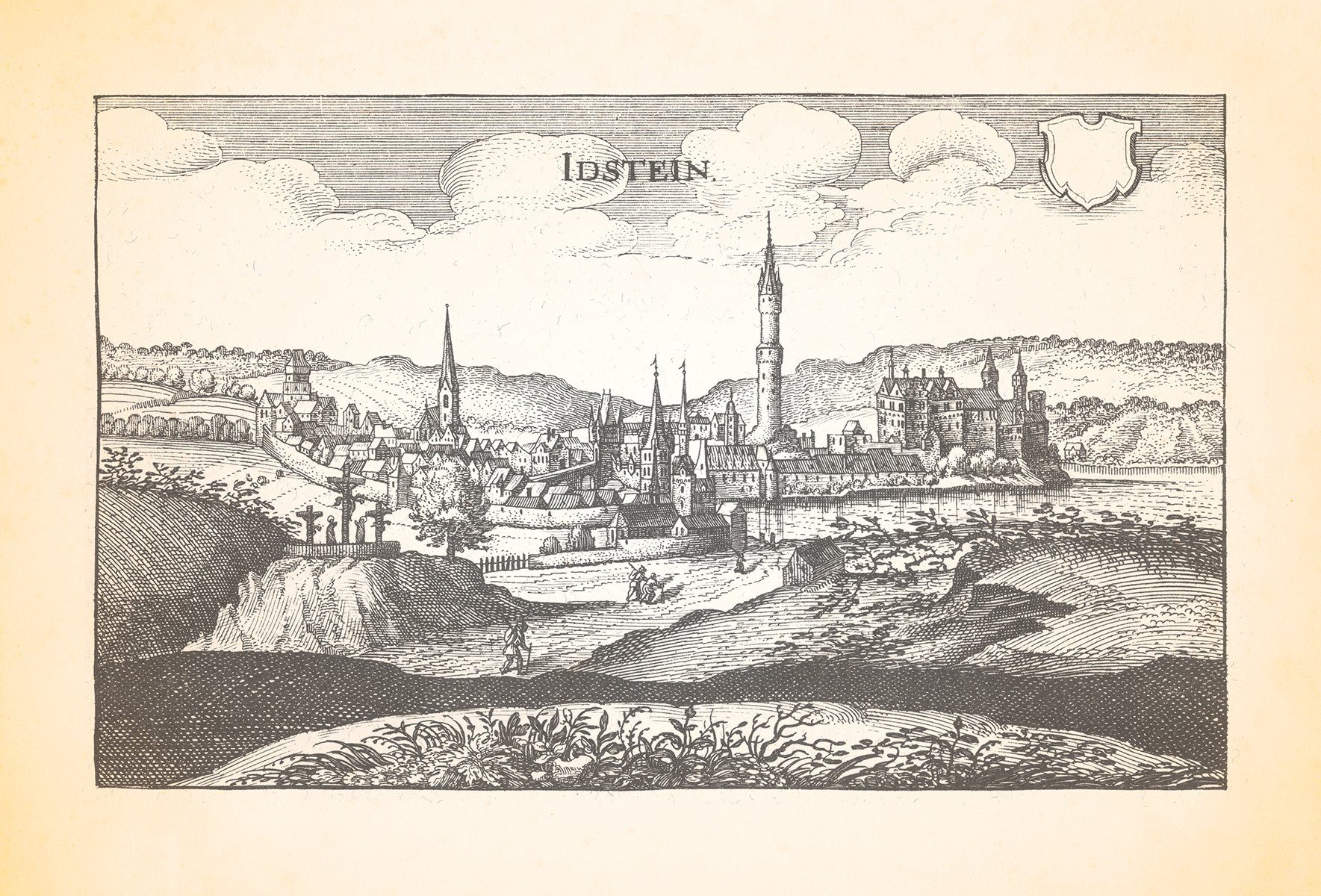 Kunstdruck Idstein Mechtildshausen Residenzschloss Burg und Hexenturm Höerhof Mer