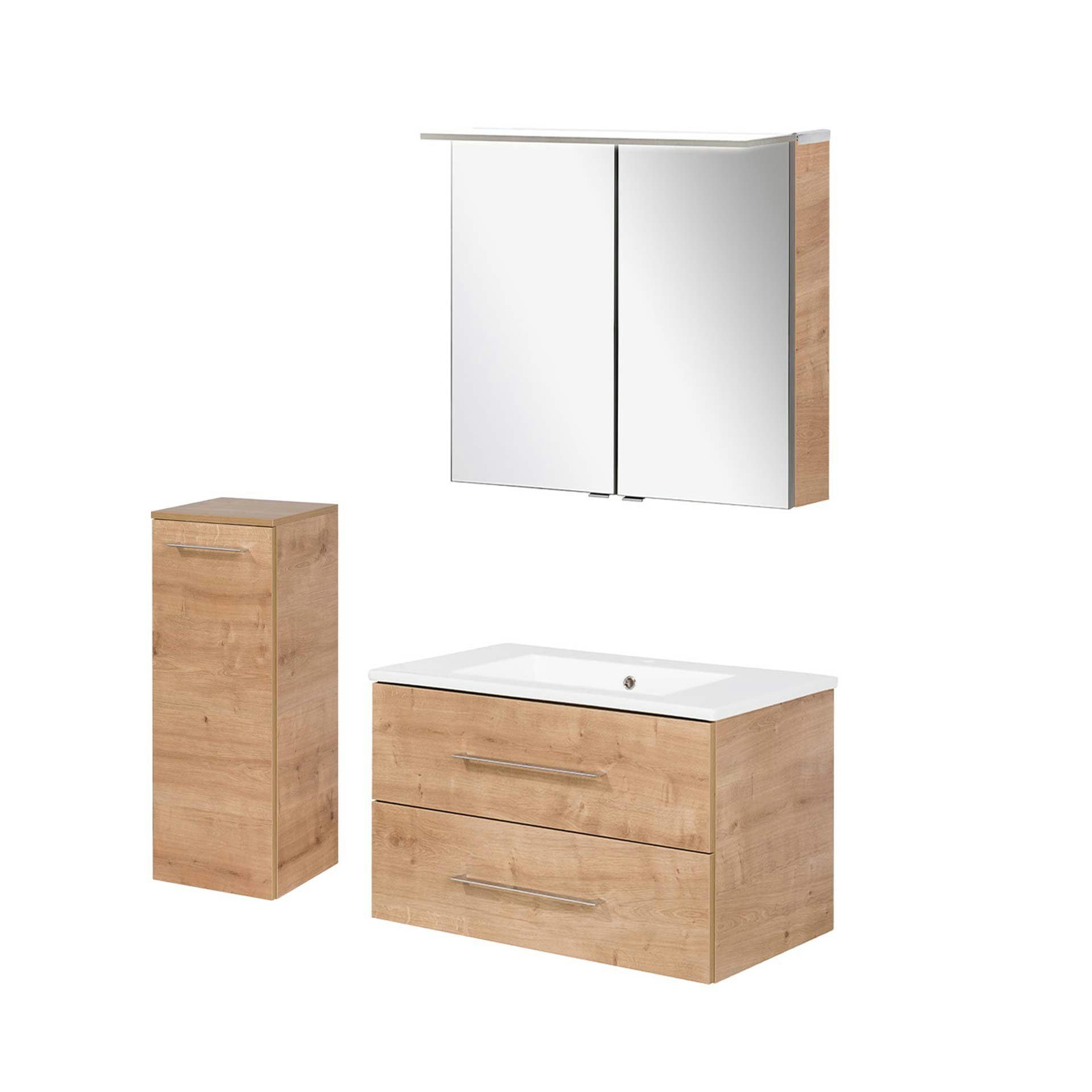 FACKELMANN Badmöbel-Set Badmöbel-Set, Badezimmer-Komplettset, Waschplatz-Ensemble