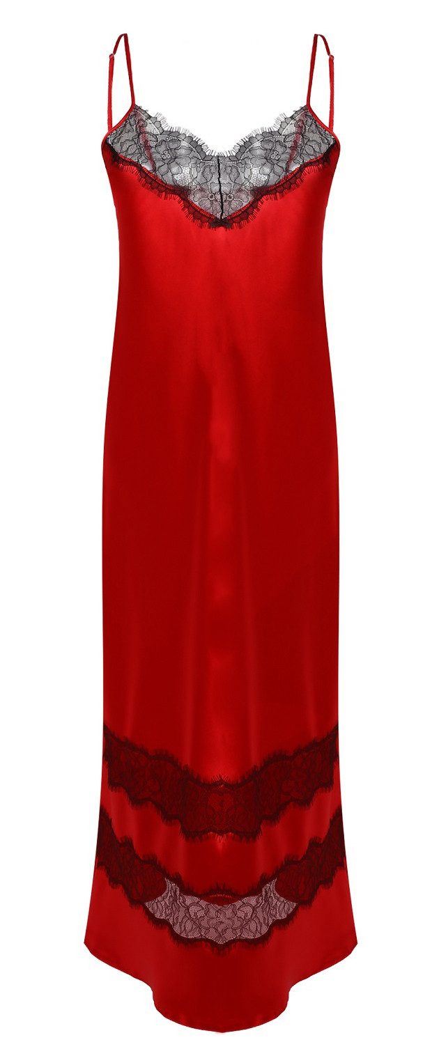 DKaren Negligé lang, in eleganter Satin-Optik