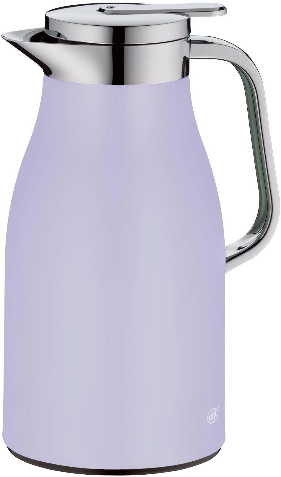 Alfi Isolierkanne SKYLINE, mit Hartglaseinsatz und ergonomischem Griff, 1 l, (1-St), 12h heiß & 24h kalt, Drehverschluss mit bequemem Druckknopf