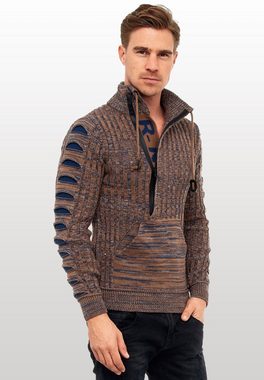 Rusty Neal Strickpullover mit stylischem Ausschnitt