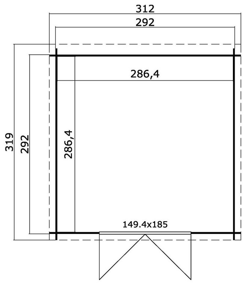 Thumbnail - LASITA MAJA Gartenhaus Sacramento, BxT: 312x319 cm