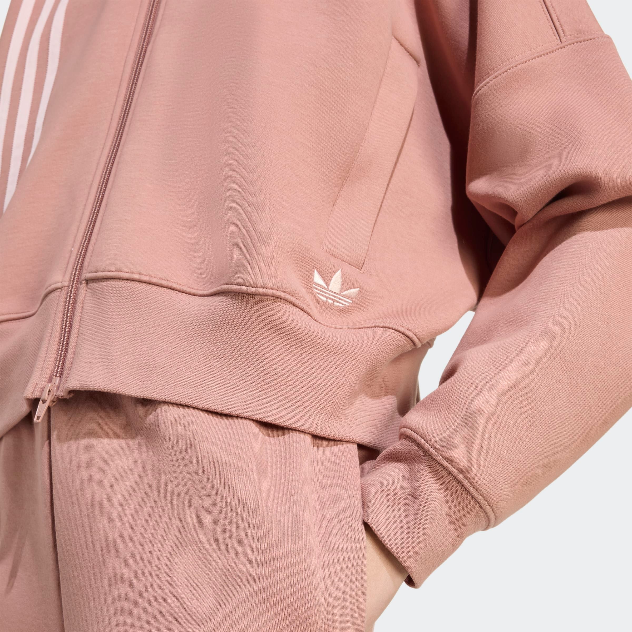 adidas Originals Sweatjacke OFF PLACED 3-STREIFEN ZIP UP mit Reißverschluss, mit glatter Materialstruktur