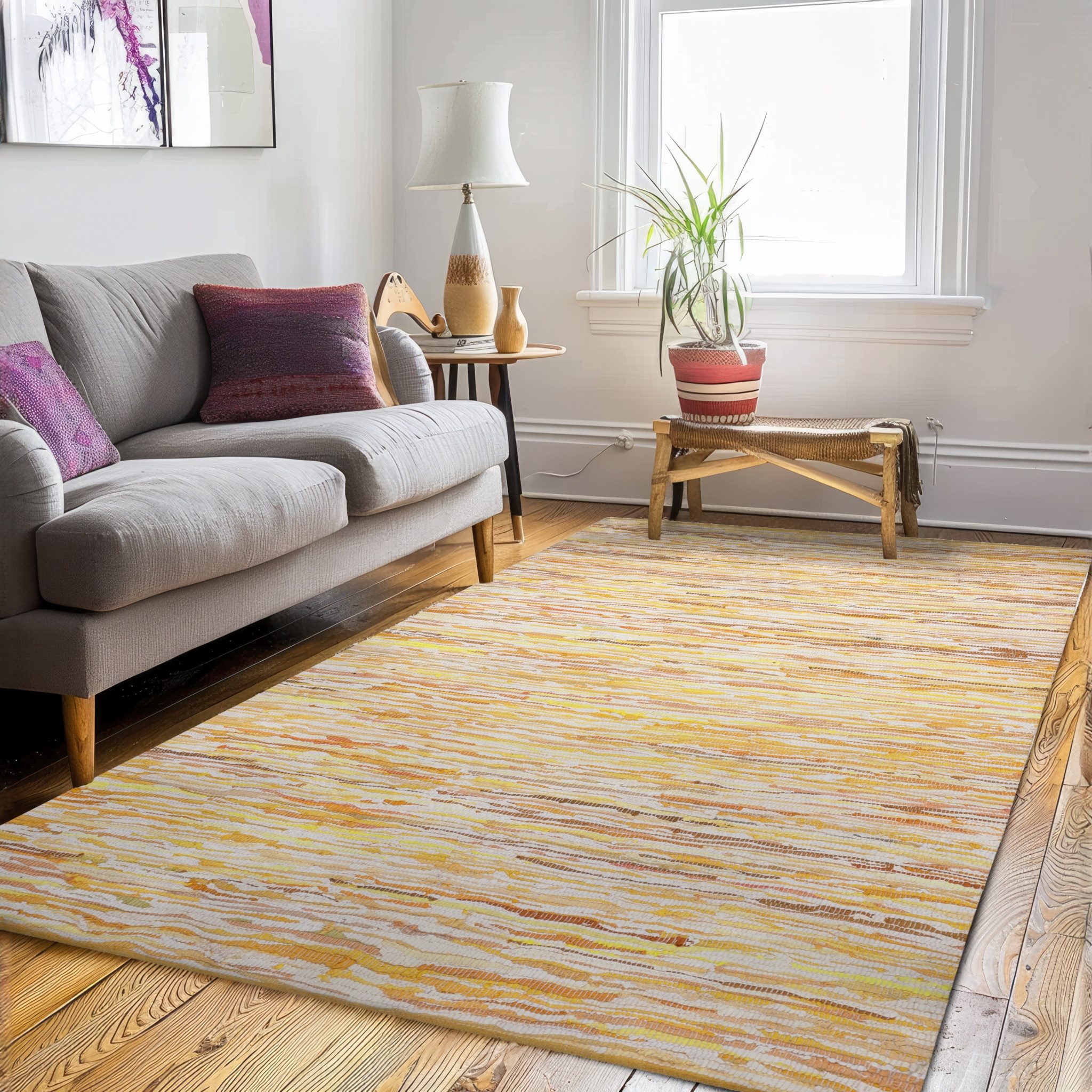Wohnando Teppich MY-RUG Rajesh, Chindi-Teppich 110x60cm, günstig online kaufen
