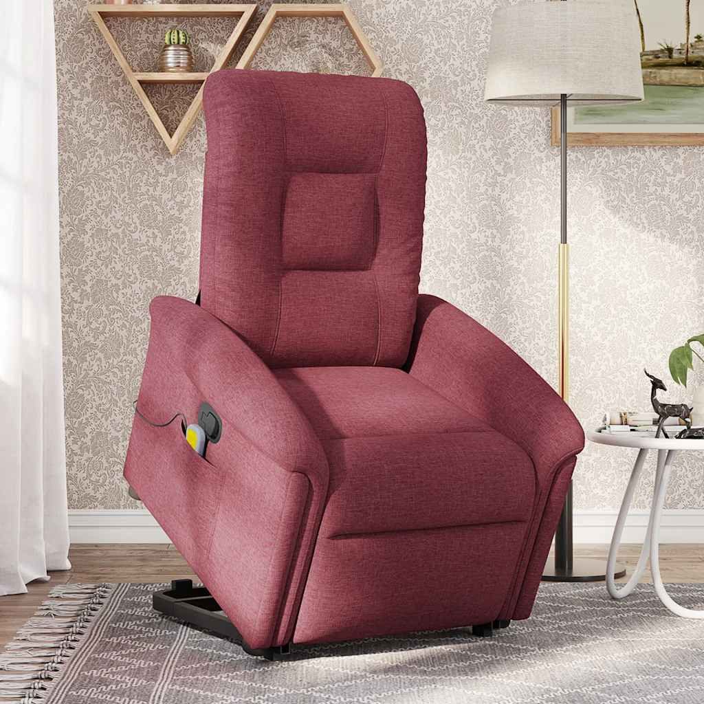 vidaXL Sessel Massagesessel mit Aufstehhilfe Weinrot günstig online kaufen