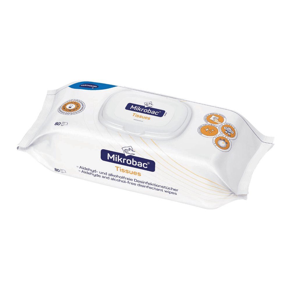 PAUL HARTMANN AG Feuchttücherbox BODE Mikrobac® Tissues Desinfektionstücher Flowpack - 80 Tücher