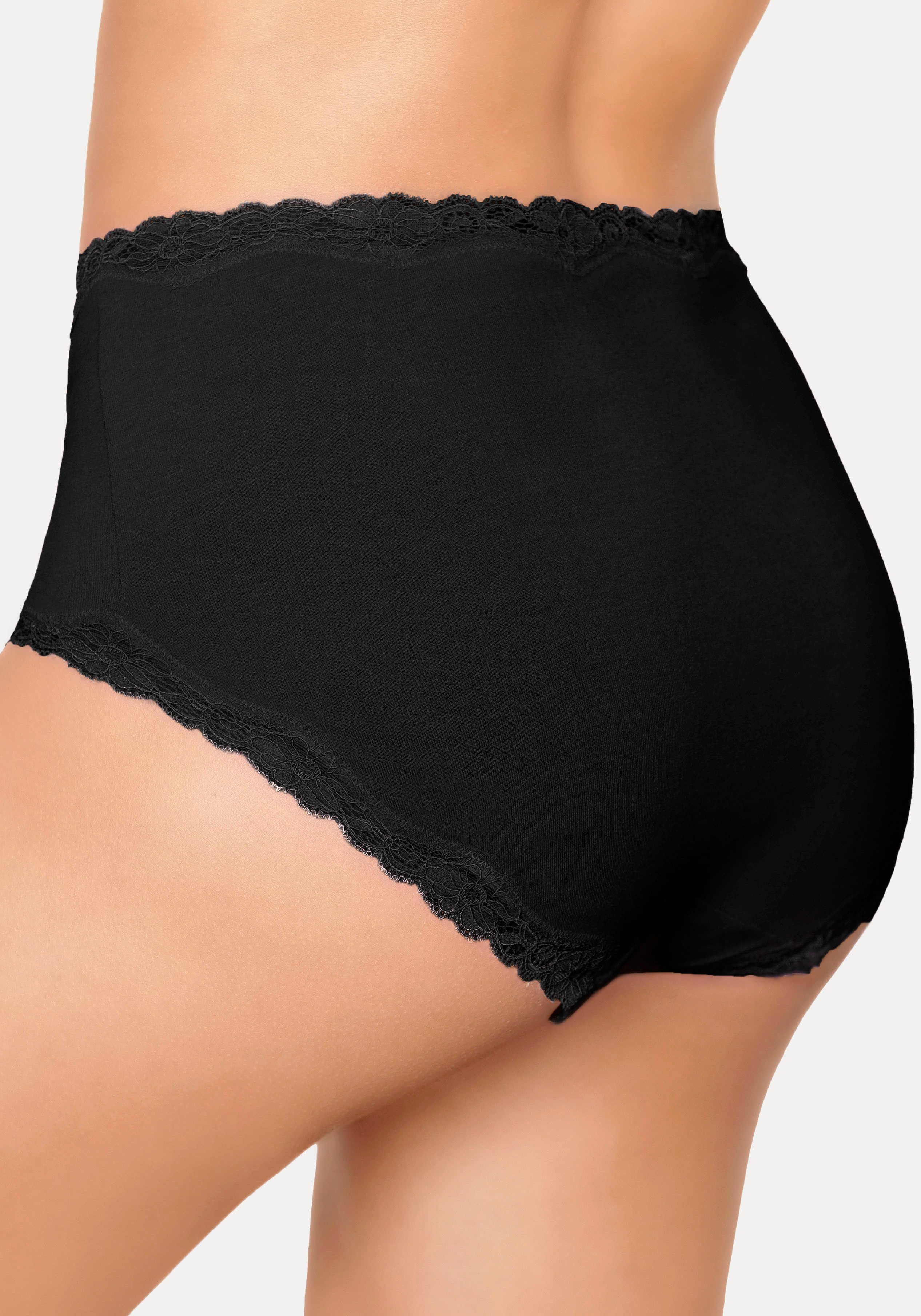 Vivance by Lascana Taillenslip (5er-Pack) aus elastischer Baumwolle, mit Spitzenabschluss – Bild 3 von 5