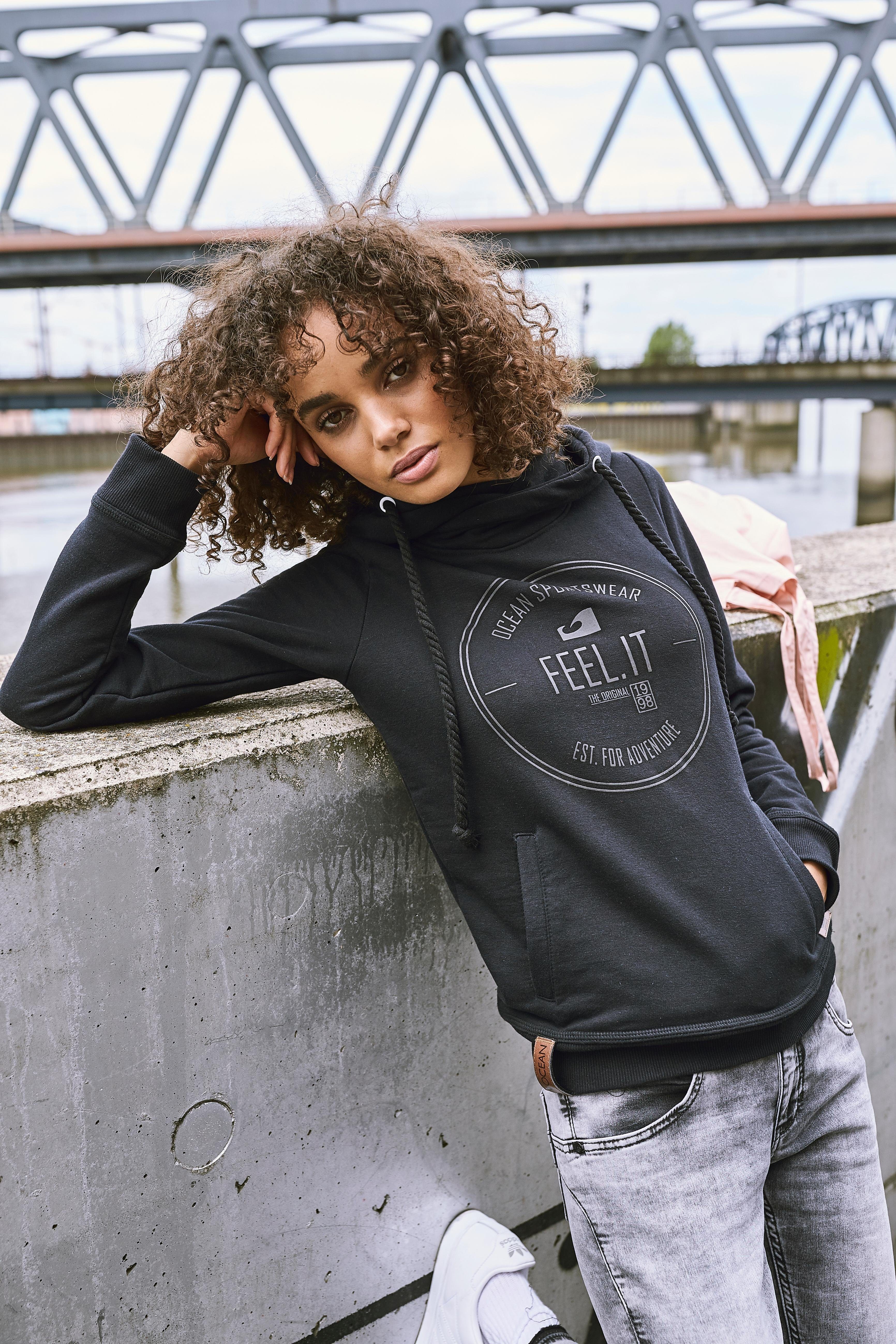 Ocean Sportswear Kapuzensweatshirt Essentials Sweatshirt Langarm, figurbetonter Schnitt, unifarben