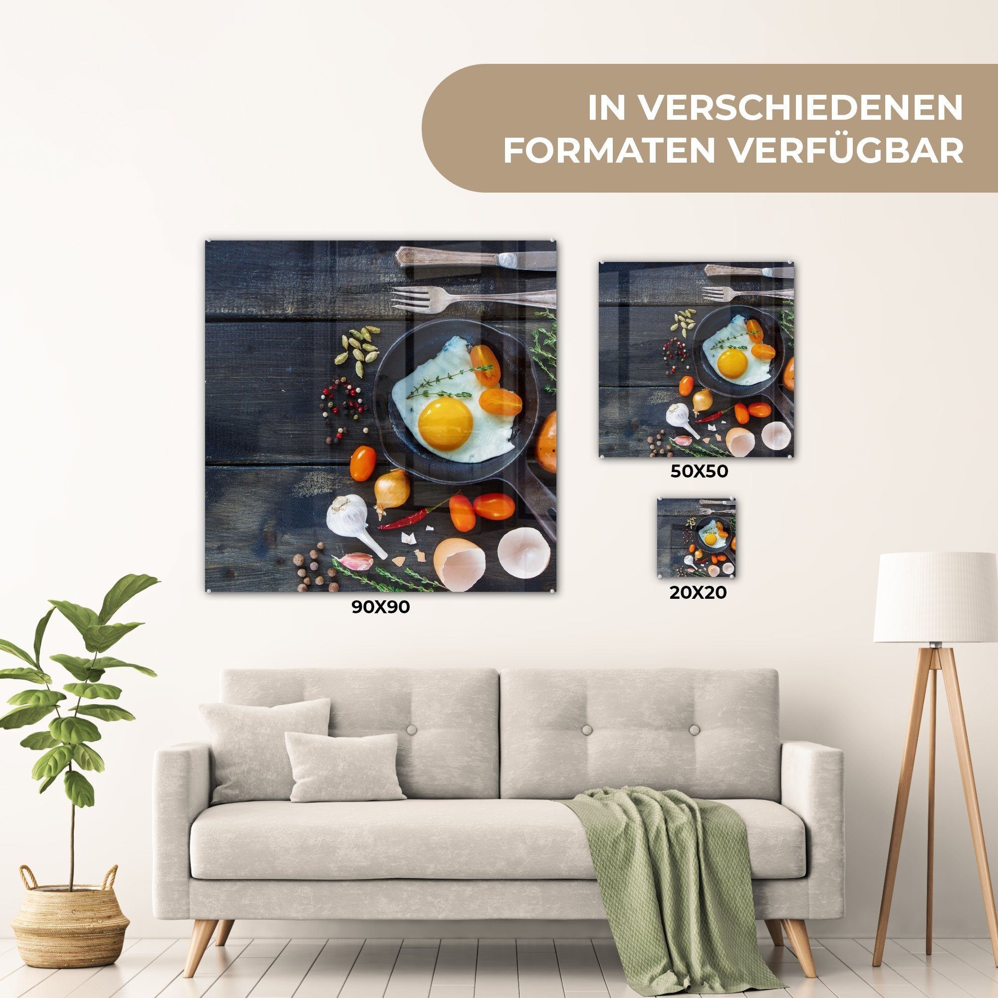 MuchoWow Acrylglasbild Kaffee Tee Hoher auf Wanddekoration Glasbilder Glas - St), Wandbild (1 - - Foto Tee-4-1-1, Glas auf Bilder