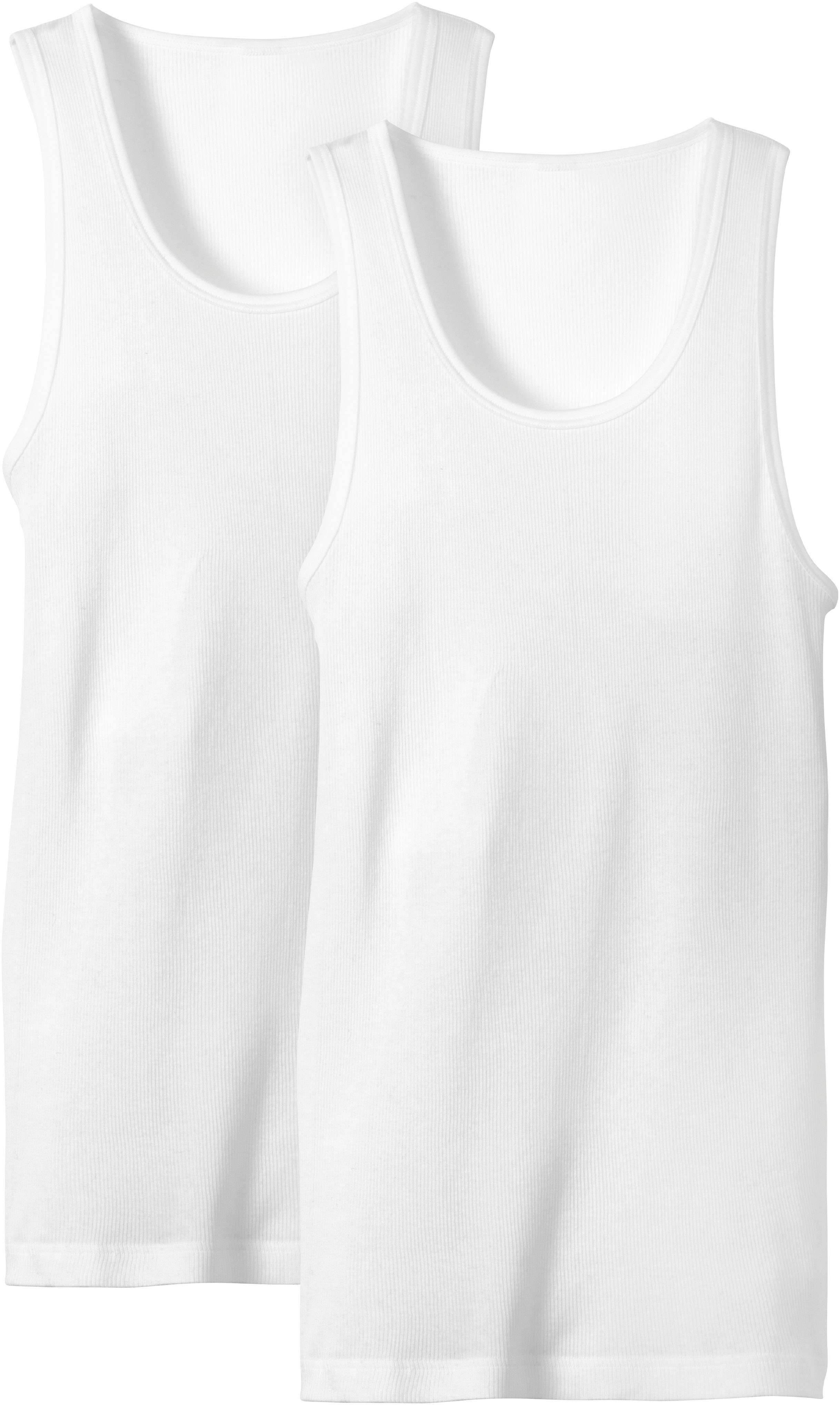 CALIDA Unterhemd Natural Benefit (Packung, 2-St) Athletic-Shirt,  körperbetonter Schnitt im 2er Pack, Glatt verarbeitete Single  Jersey-Baumwolle