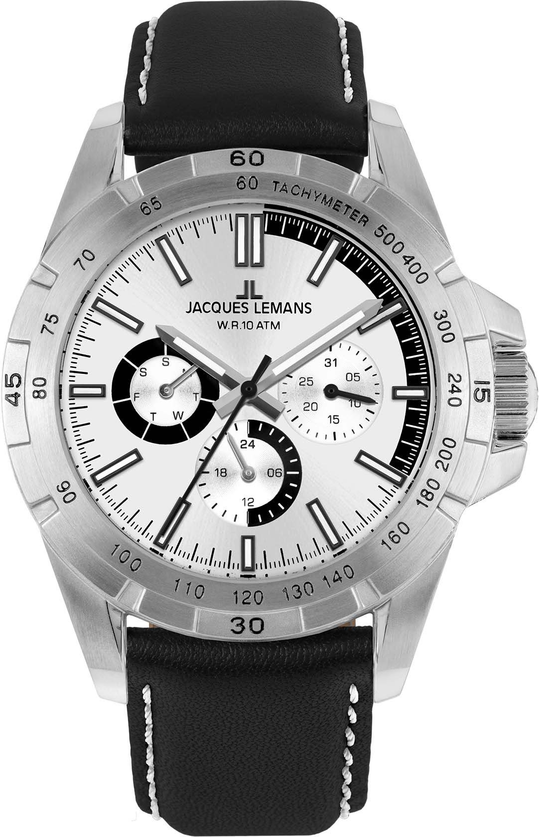 Jacques Lemans Multifunktionsuhr silber 42-11B
