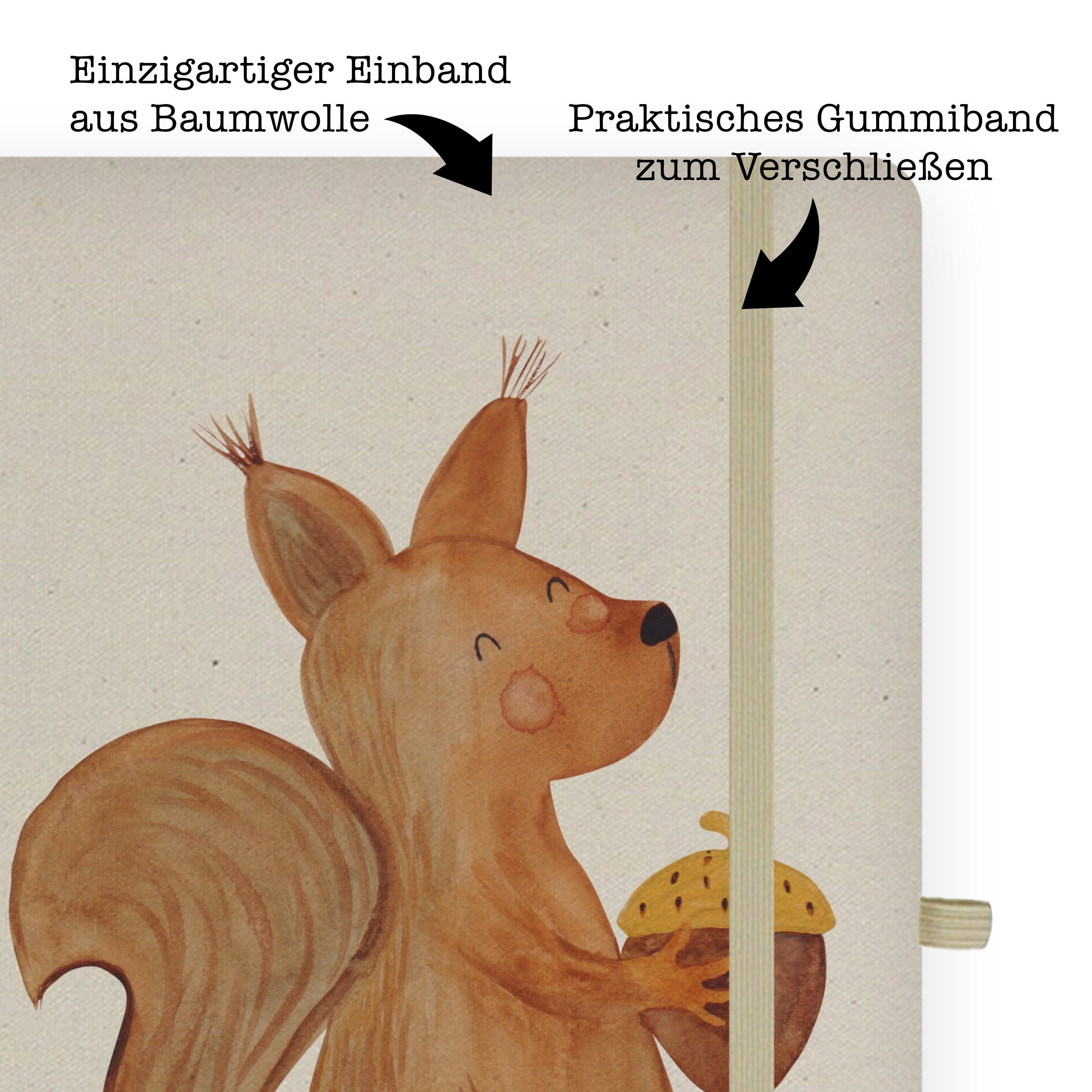 Geschenk, Mrs. Weihnachtsmotiv Panda Notizbuch Weihnachtszeit & - - Eichhörnchen Mr. Transparent