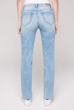 SOCCX Regular-fit-Jeans mit Bleaching-Effekten