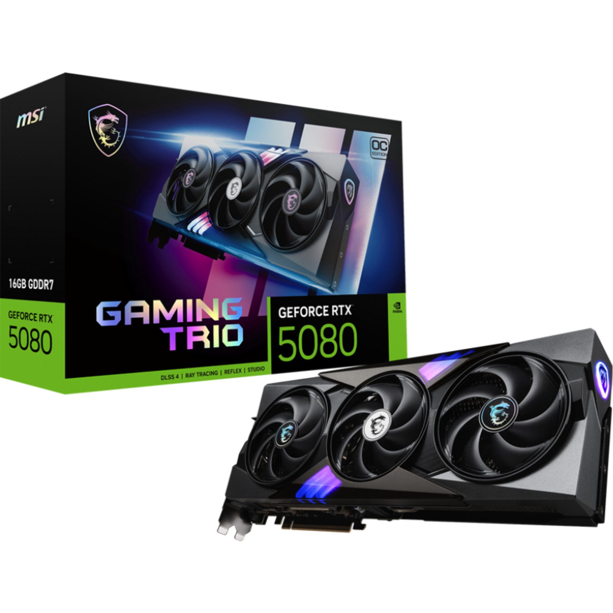 MSI GeForce RTX 5080 GAMING TRIO OC 16GB DisplayPort HDMI Grafikkarte (16 GB)