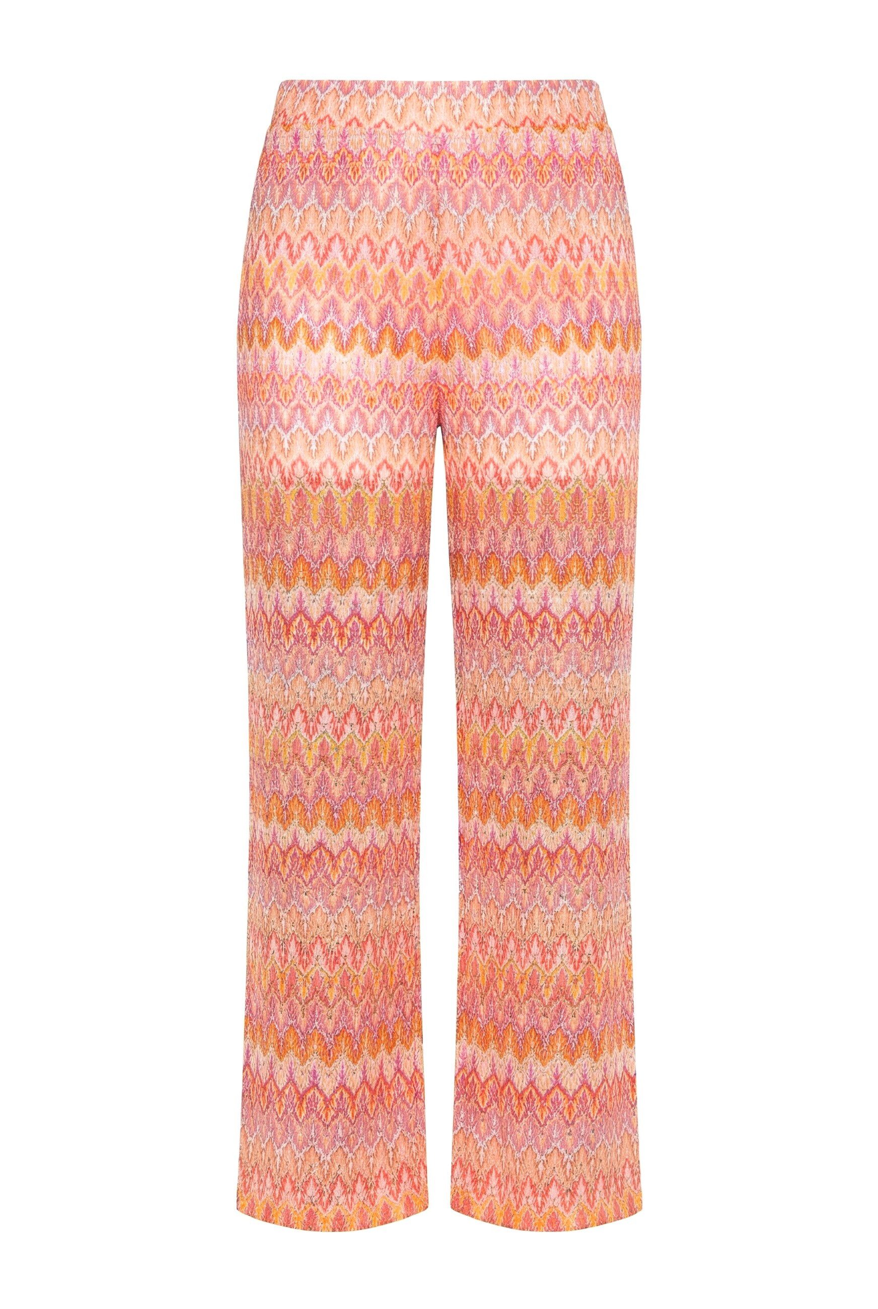 Angel of Style Schlupfhose Strickhose weites gerades Bein Zackenmuster