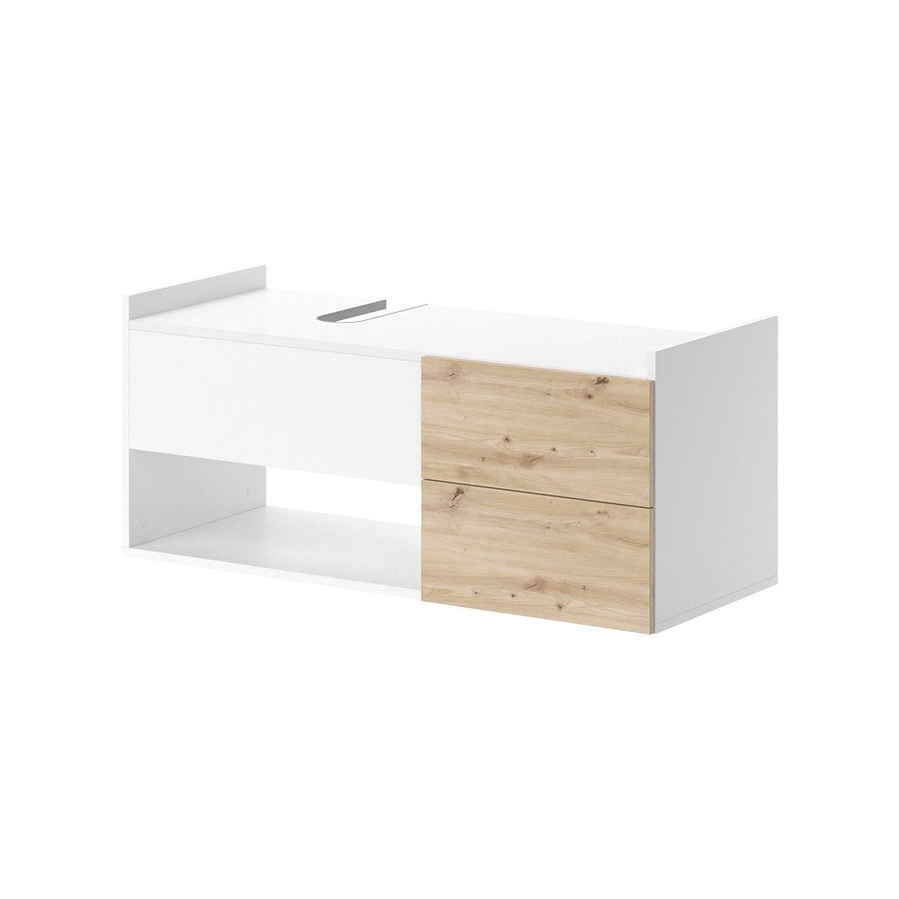 Vicco Waschbeckenunterschrank Alf, Weiß/Eiche, 105 x günstig online kaufen