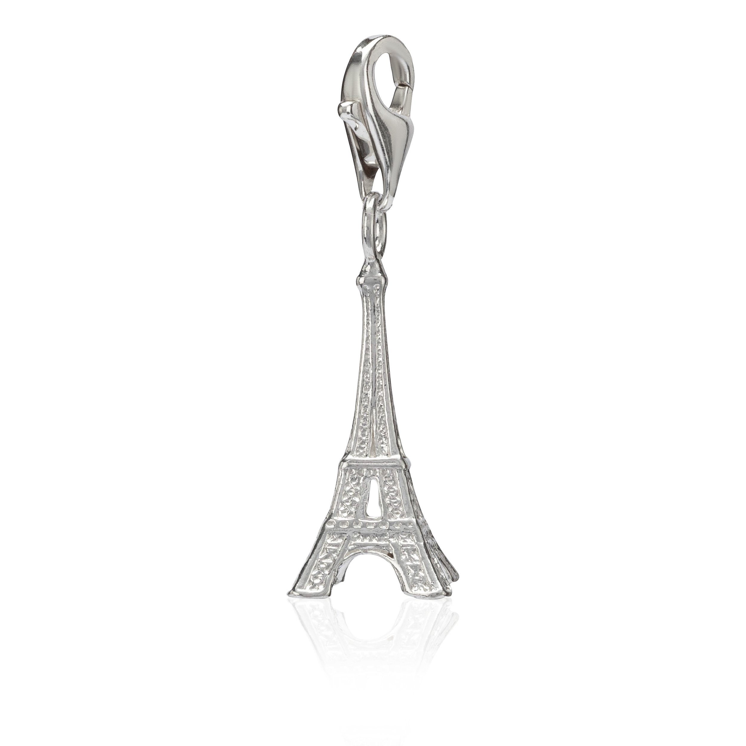 NKlaus Charm-Einhänger Damen Charm-Anhänger Eiffelturm 925 Silber 19x9mm