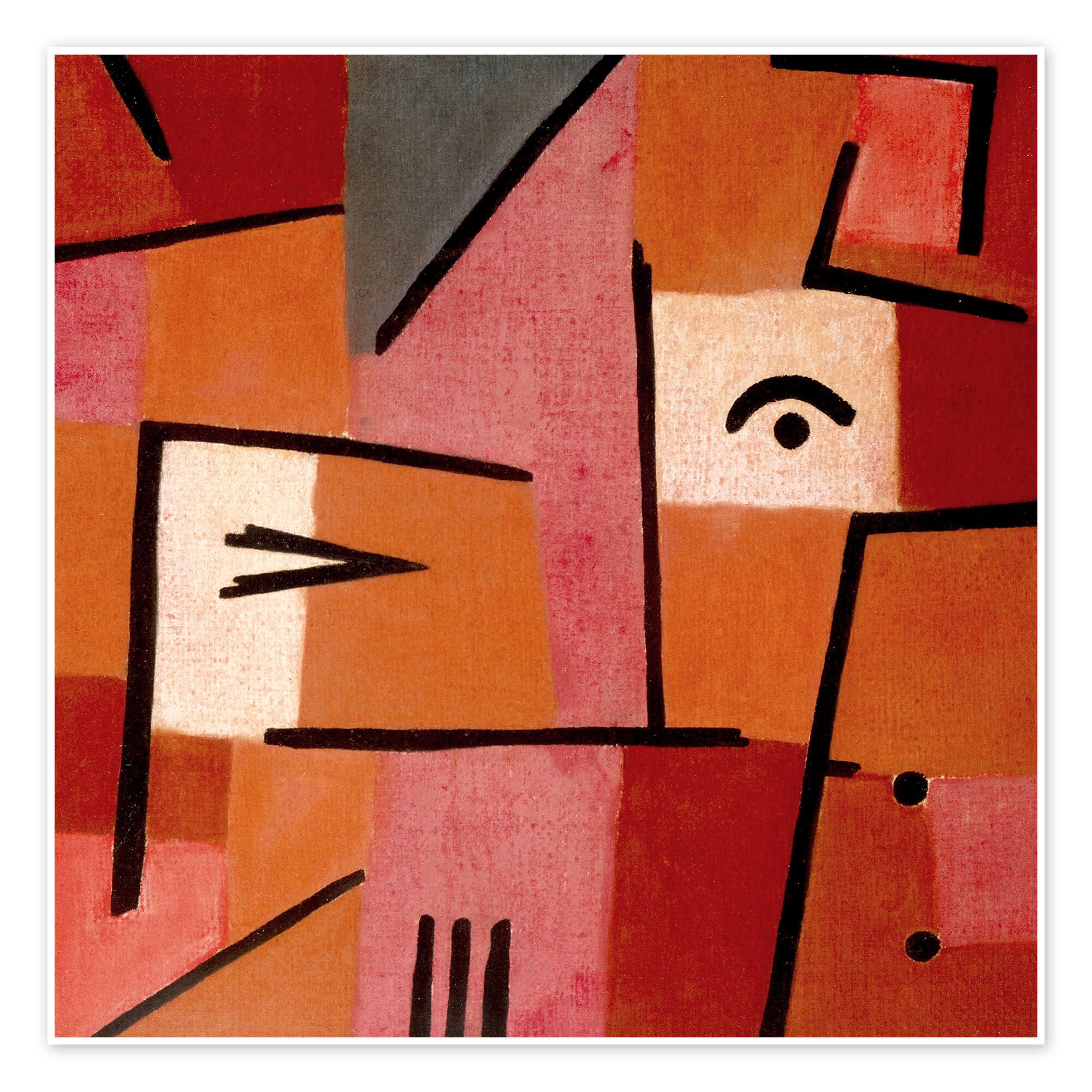 Posterlounge Wandbild Blick aus Rot, Paul Klee, erhältlich als Poster, Leinwandbild, Wandsticker oder Acrylglasbild