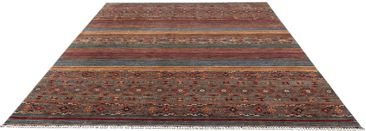 Wollteppich Shal Streifen 299 x 248 cm, morgenland, rechteckig, Höhe: 8 mm, Unikat mit Zertifikat