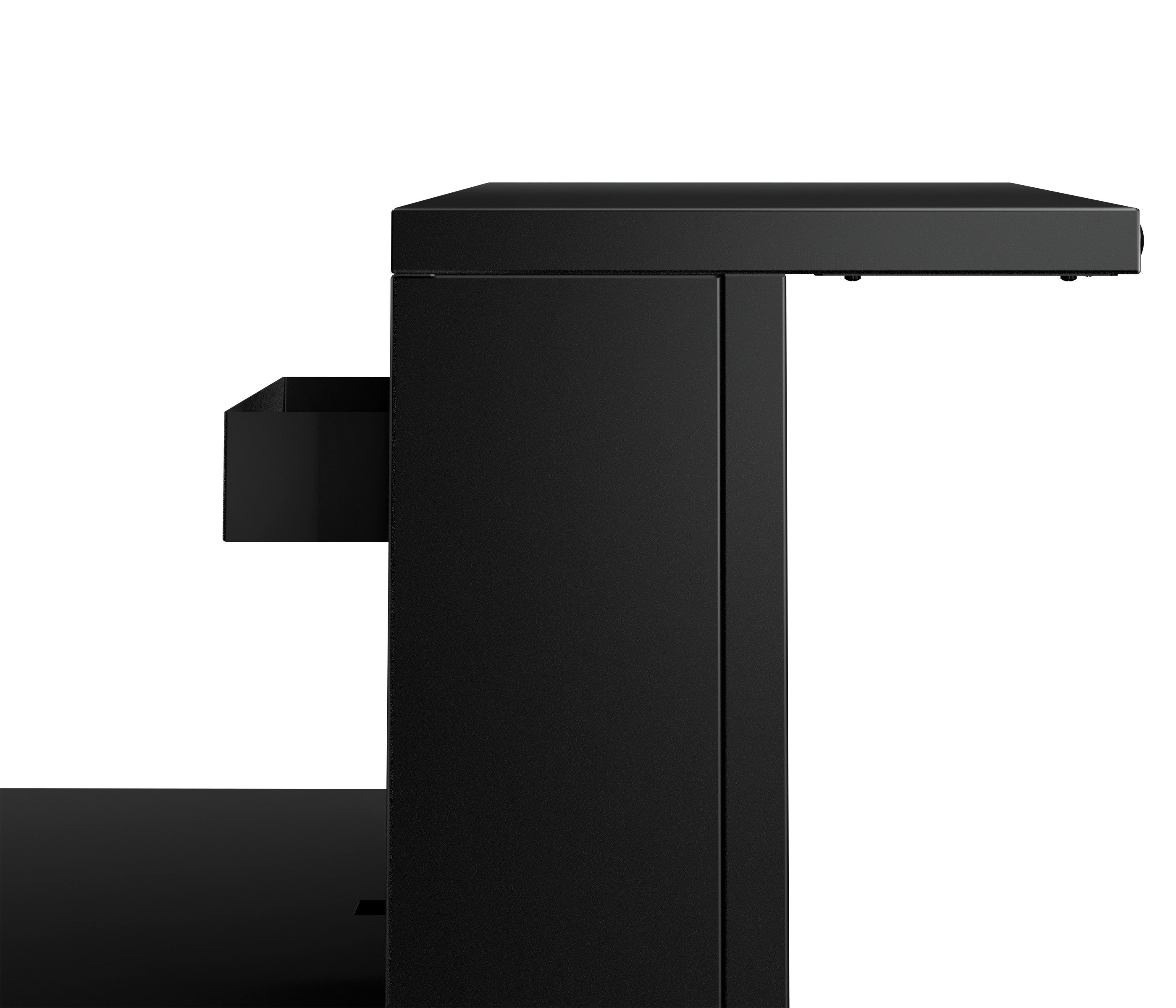 WMF Outdoor-Küche Outdoor-Küche Eckmodul, 90 x 112 x 81 cm, Stahl, schwarz / silber, mit Rückwand/Theke/Hängeregal, für alle WMF Outdoor-Module geeignet