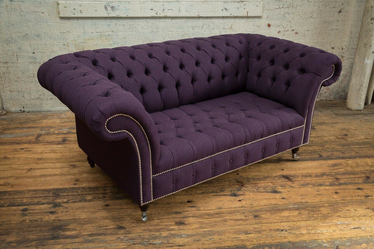 JVmoebel Chesterfield-Sofa, 2 185 cm Couch Sofa Chesterfield Sitzer Design