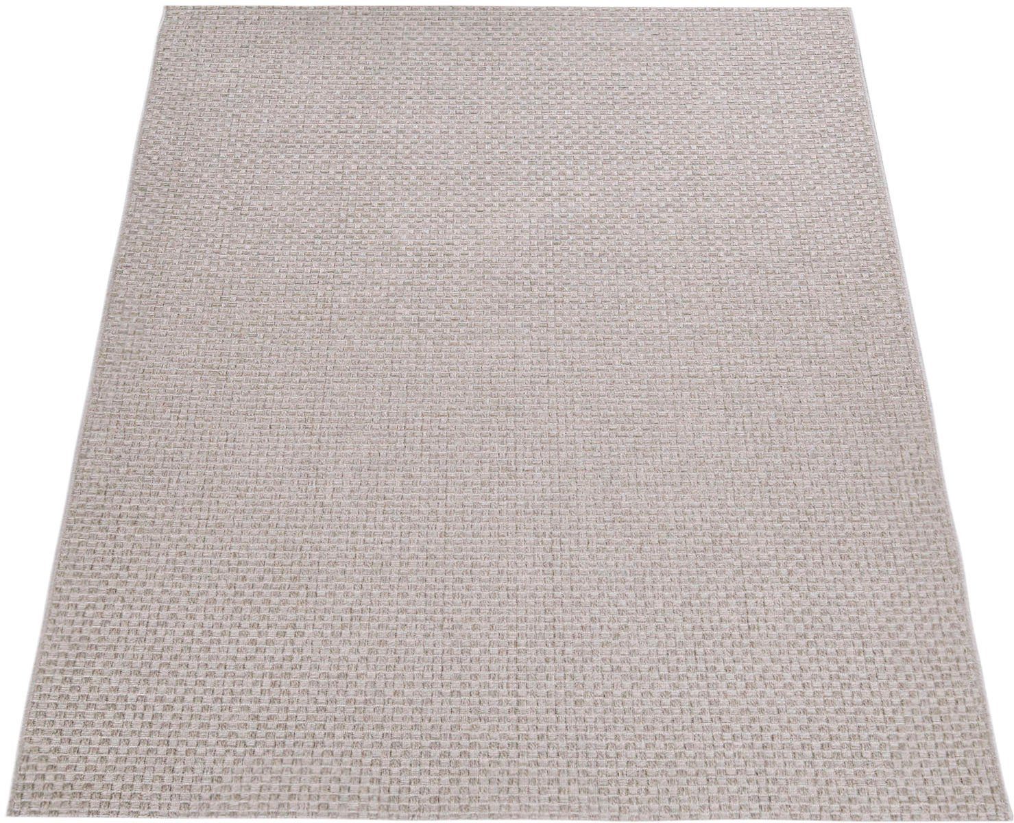 Teppich Waregem 623, Paco Home, rechteckig, Höhe: 4 mm, Flachgewebe, meliert, In- und Outdoor geeignet, Wohnzimmer beige | Kurzflor-Teppiche
