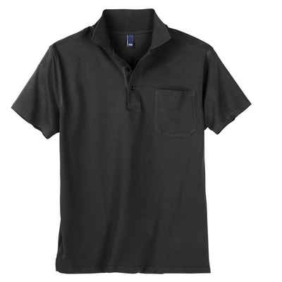 Dave's Poloshirt Basic Poloshirt Herren Übergröße schwarz Dave`s