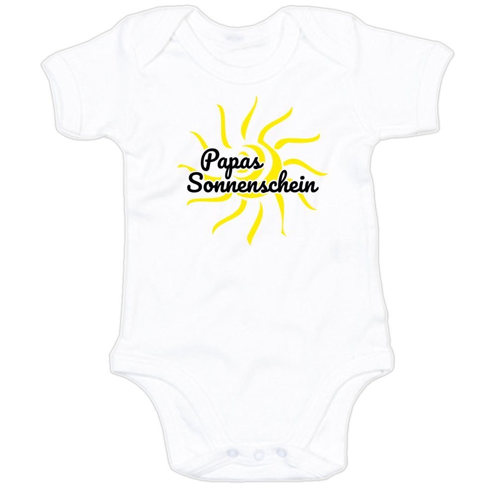 ᐅ Ggraphics Kurzarmbody Papas Sonnenschein Baby Body mit Spruch