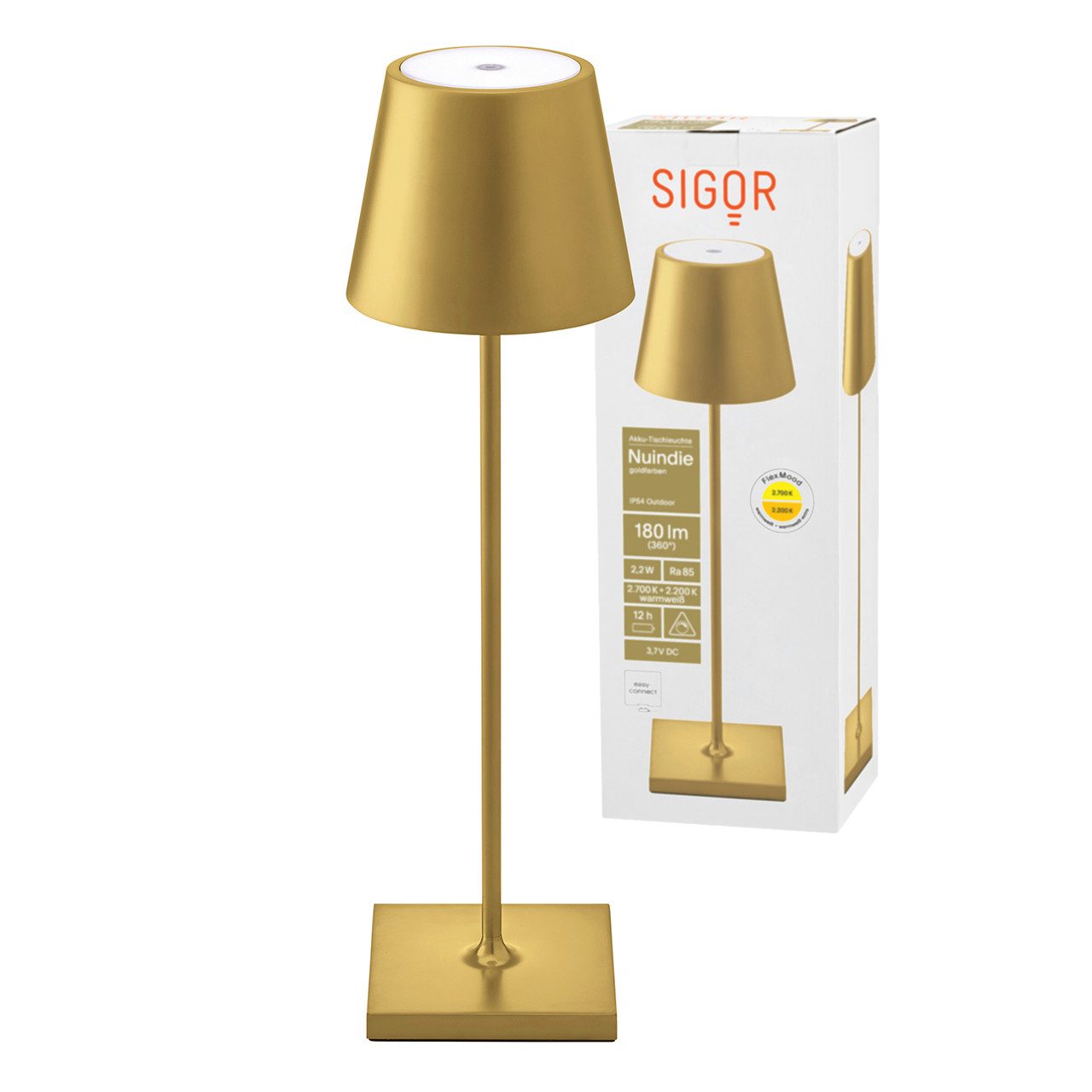 SIGOR LED Tischleuchte Sigor Akku-Tischleuchte NUINDIE günstig online kaufen