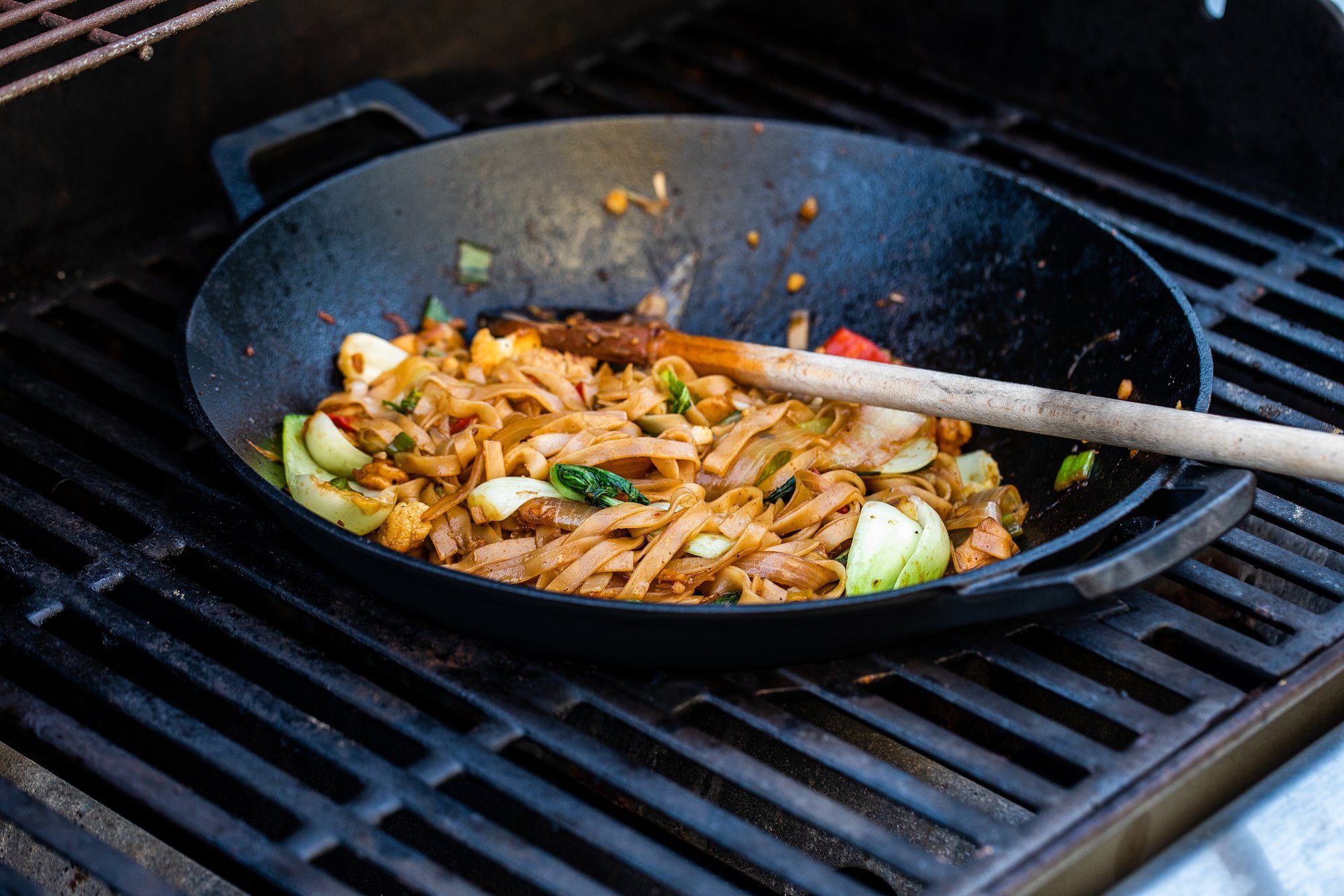 BBQ-Toro 35,5 Wok Ø cm, + Grillpfanne, Bratpfanne Wok Gusseisen Gusseisen