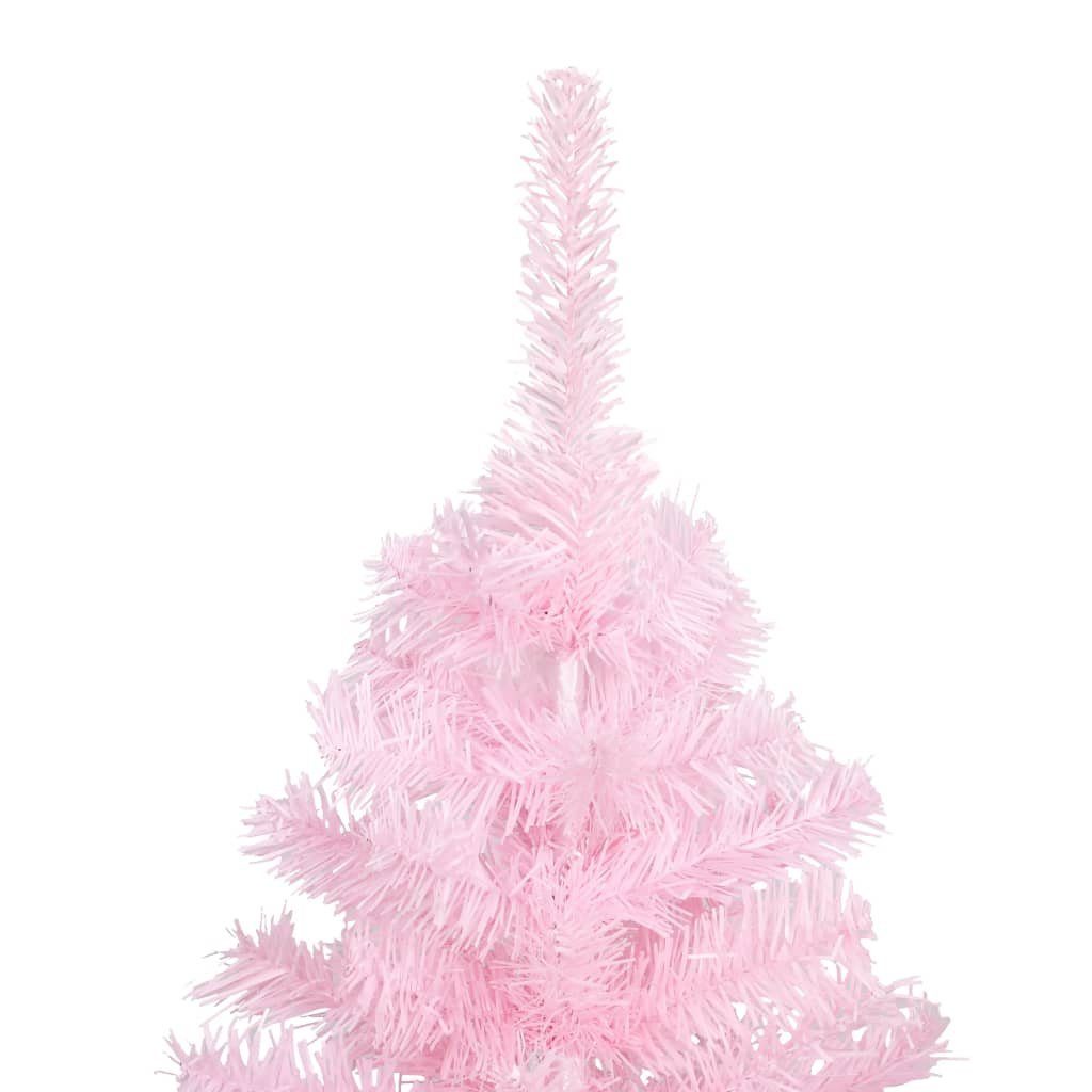 vidaXL Künstlicher Weihnachtsbaum 180 x 90 cm Künstlicher Weihnachtsbaum mit Ständer Rosa 180 cm PVC