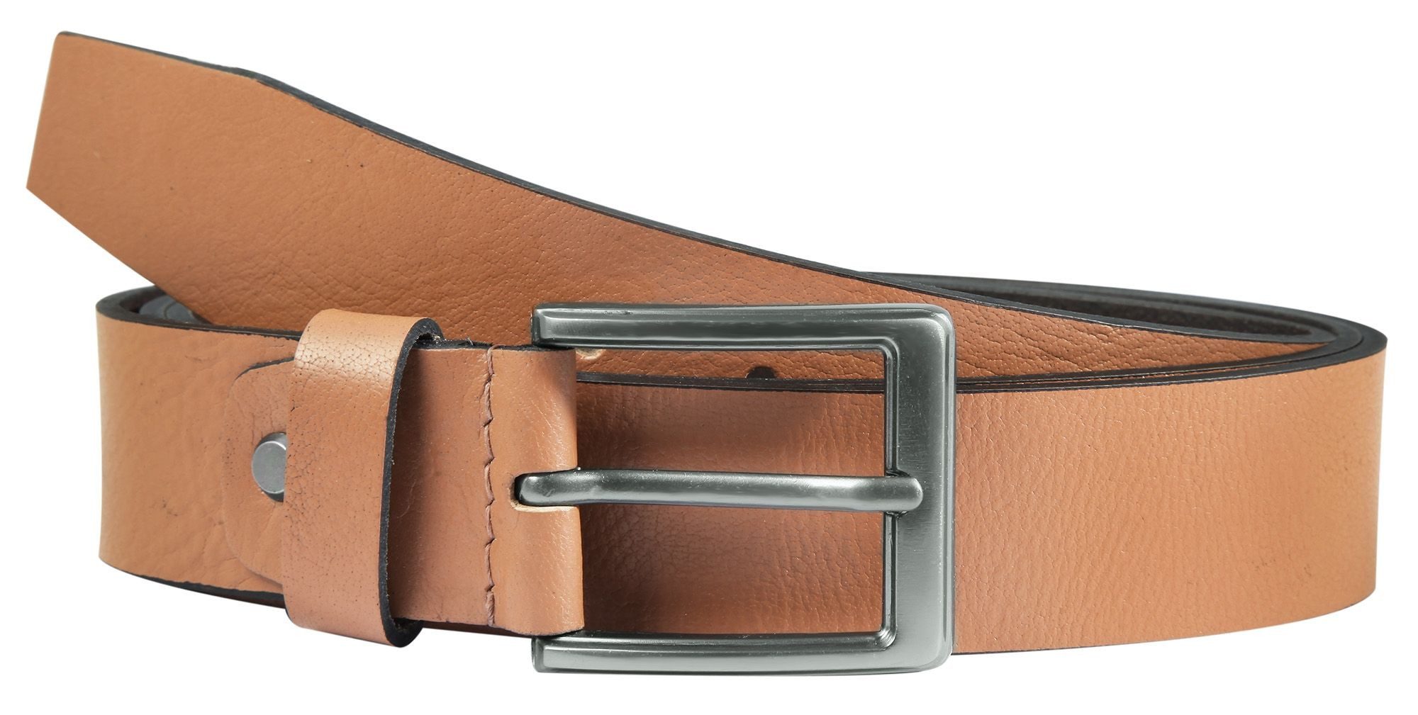 LEONARDO VERRELLI Ledergürtel 3100105 hochwertiges Echtleder, kürzbar, braun, 90 cm - 140 cm (Einzeln)