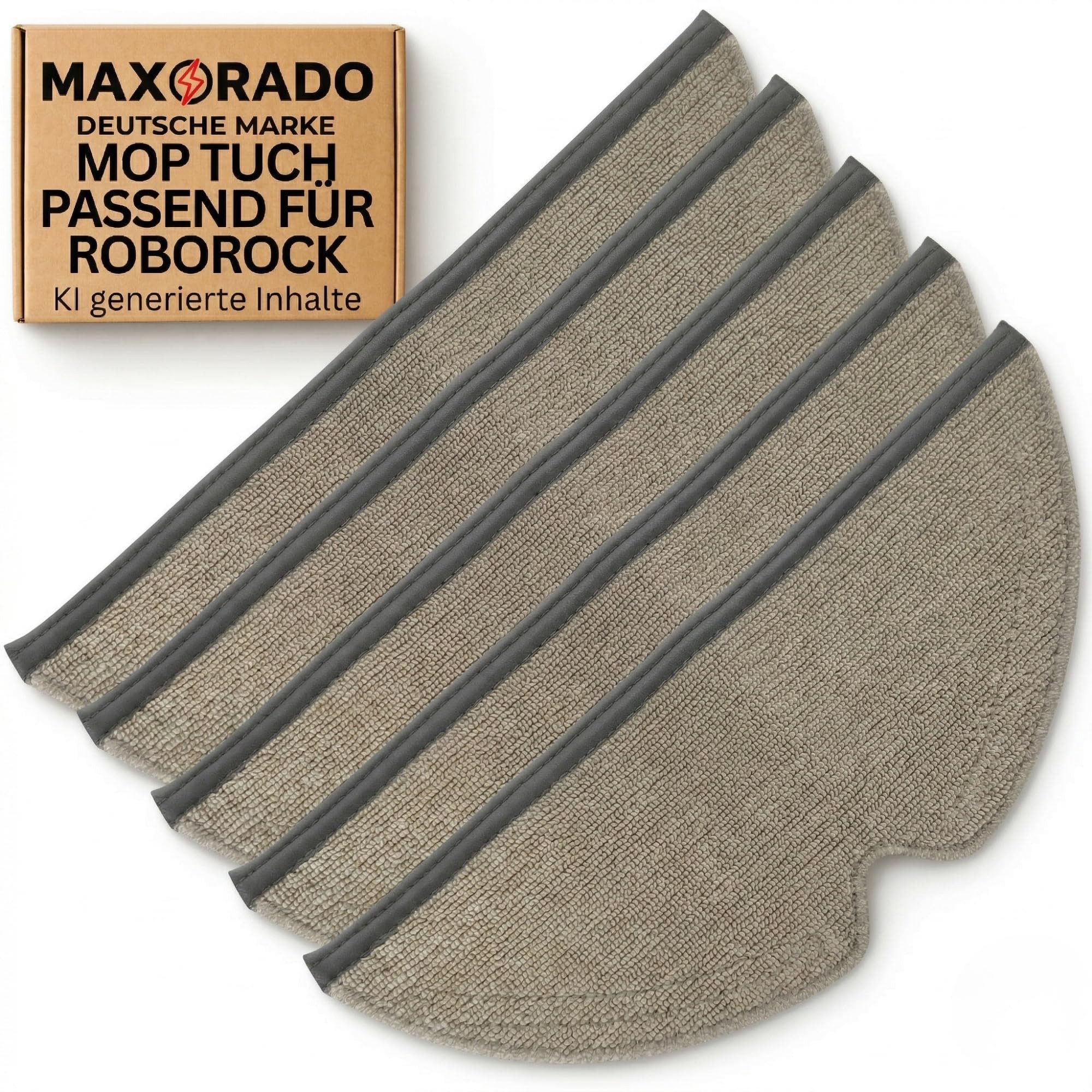 Maxorado Mob Tuch passend für Roborock S4 S5 MAX S6 Pure E2 E3 E4 E5 Q5 Zubehör Moppaufsatz (5-tlg., Wischtuch Ersatzteile Zubehör SEt)