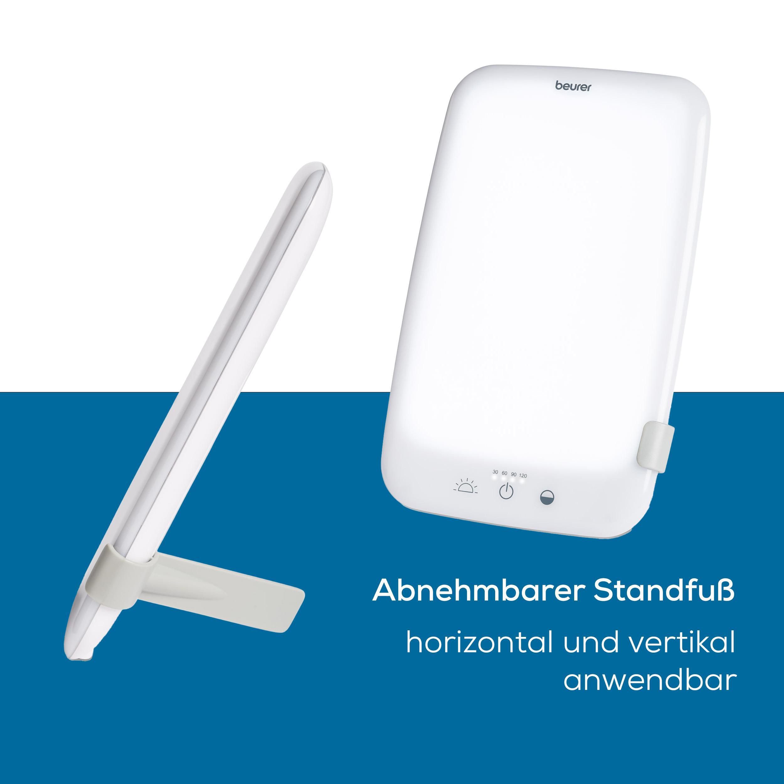 BEURER Tageslichtlampe TL 35 mit Dimmer und 3 Farbtemperaturen, für zuhause und im Büro, Abschaltautomatik, Dimmfunktion, Ein-/Ausschalter, Timerfunktion, mehrere Helligkeitsstufen, LED fest integriert, Neutralweiß, Kaltweiß, Warmweiß, Für einen geregelten Tag-Nacht-Rhythmus