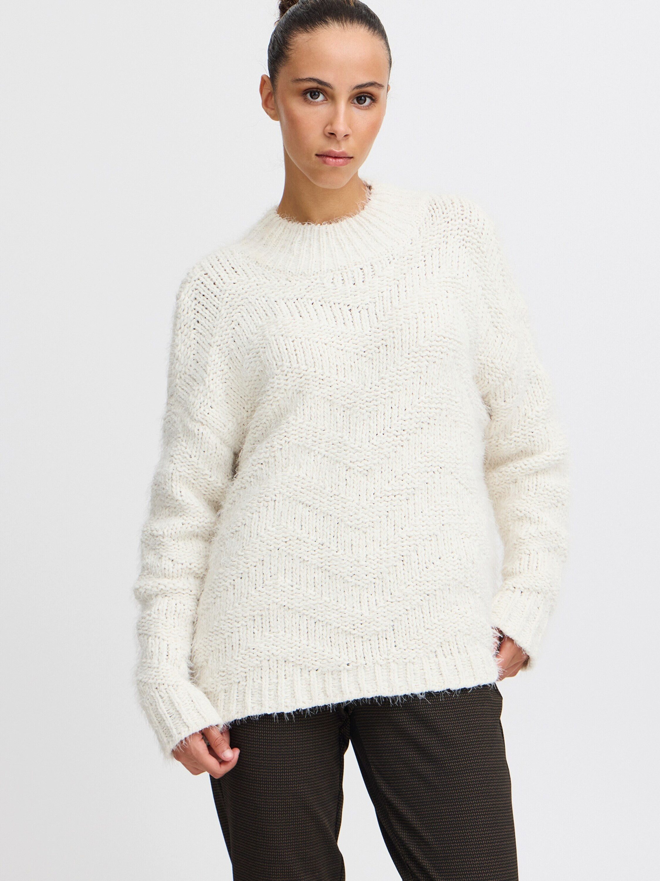 Ichi Rundhalspullover IH ADELINE (1-tlg) Plain/ohne Details