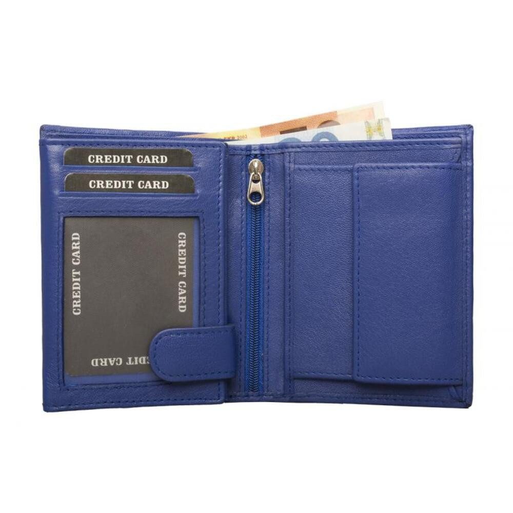 Geldbörse Geldbörse Nappa-Leder Kombibörse royalblau (1-tlg) günstig online kaufen