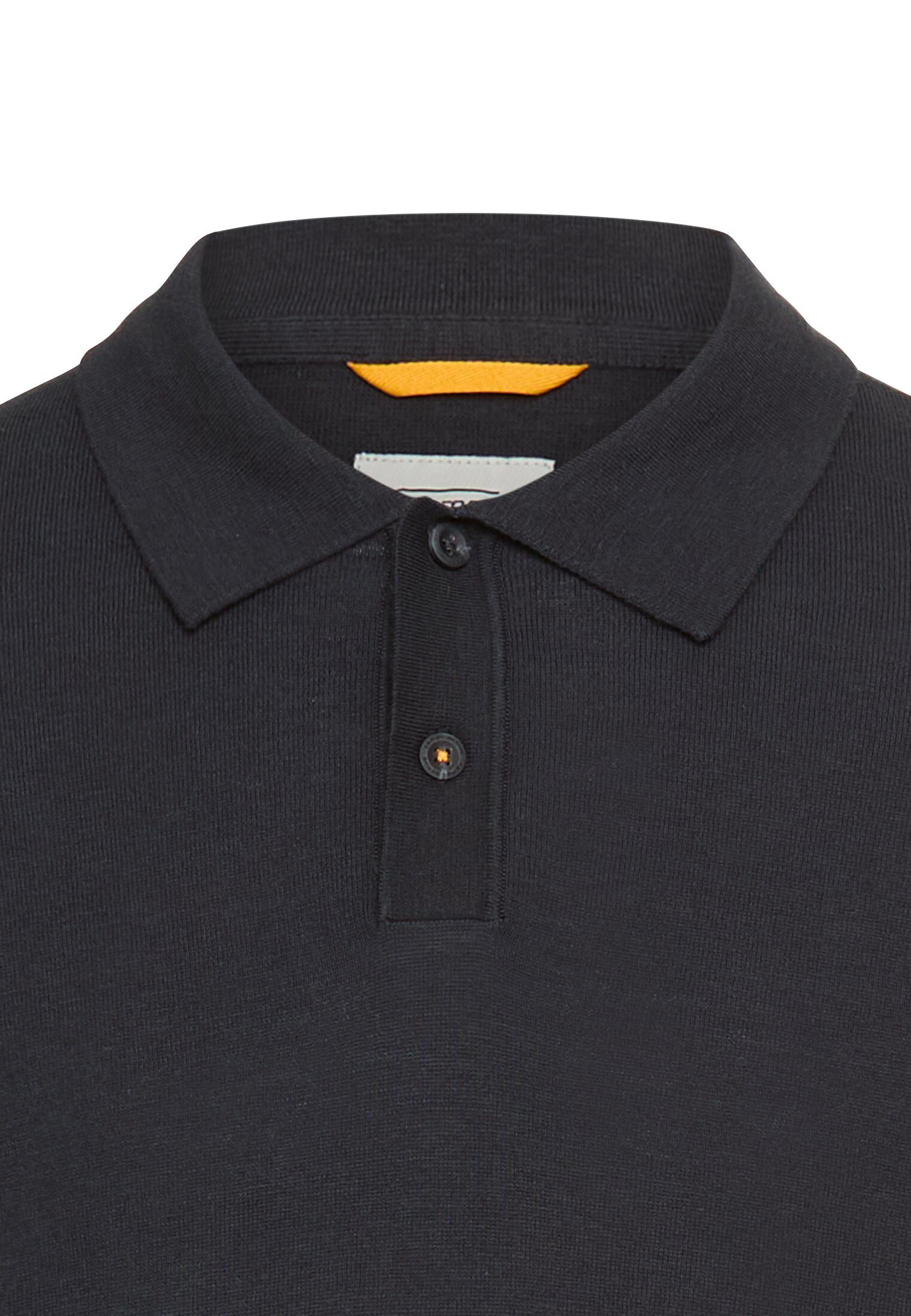 camel active Langarm-Poloshirt mit Rippbündchen